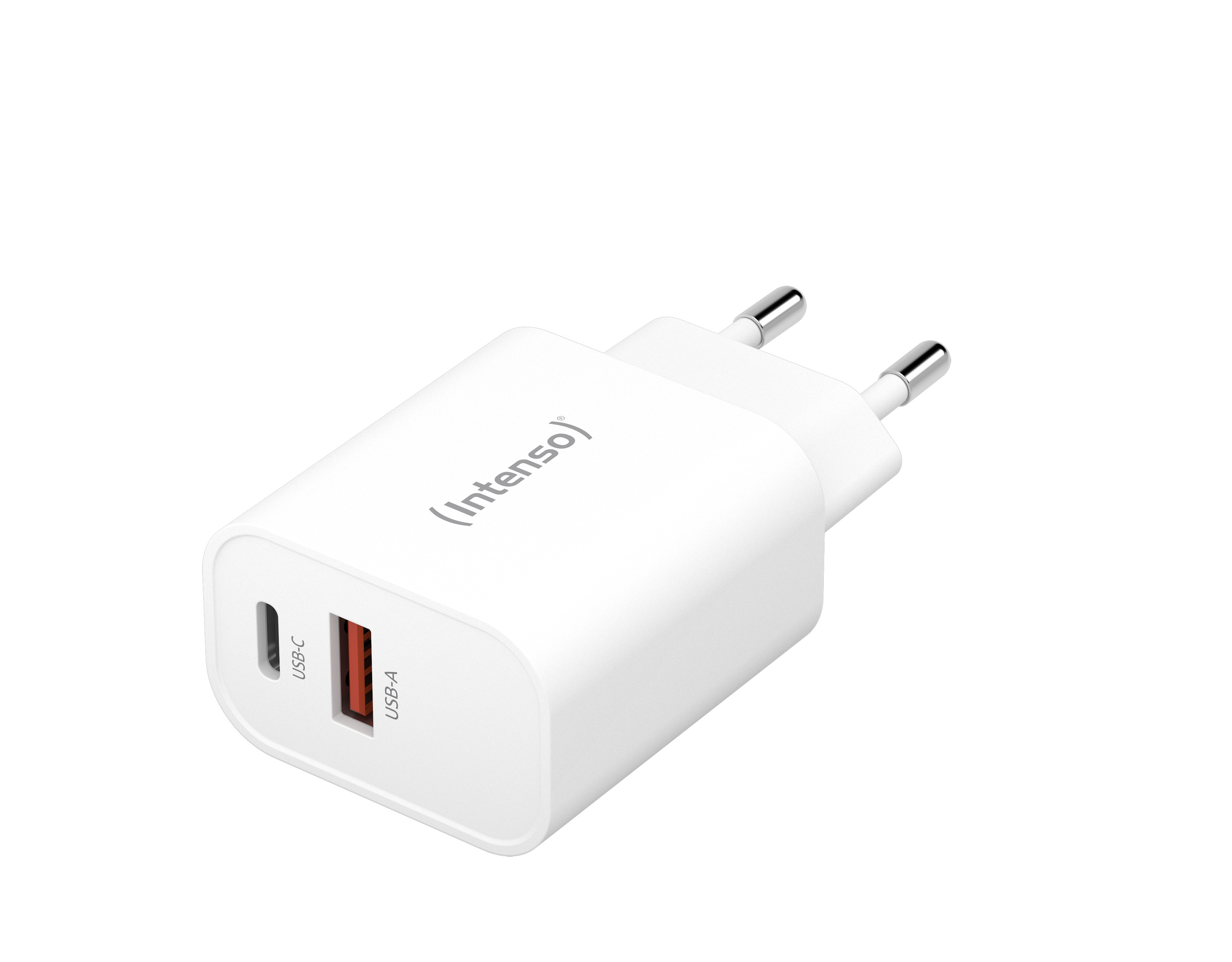 photo INTENSO Power Adapter W30AC Charger 7803012 30W, USB-A & USB-C, white