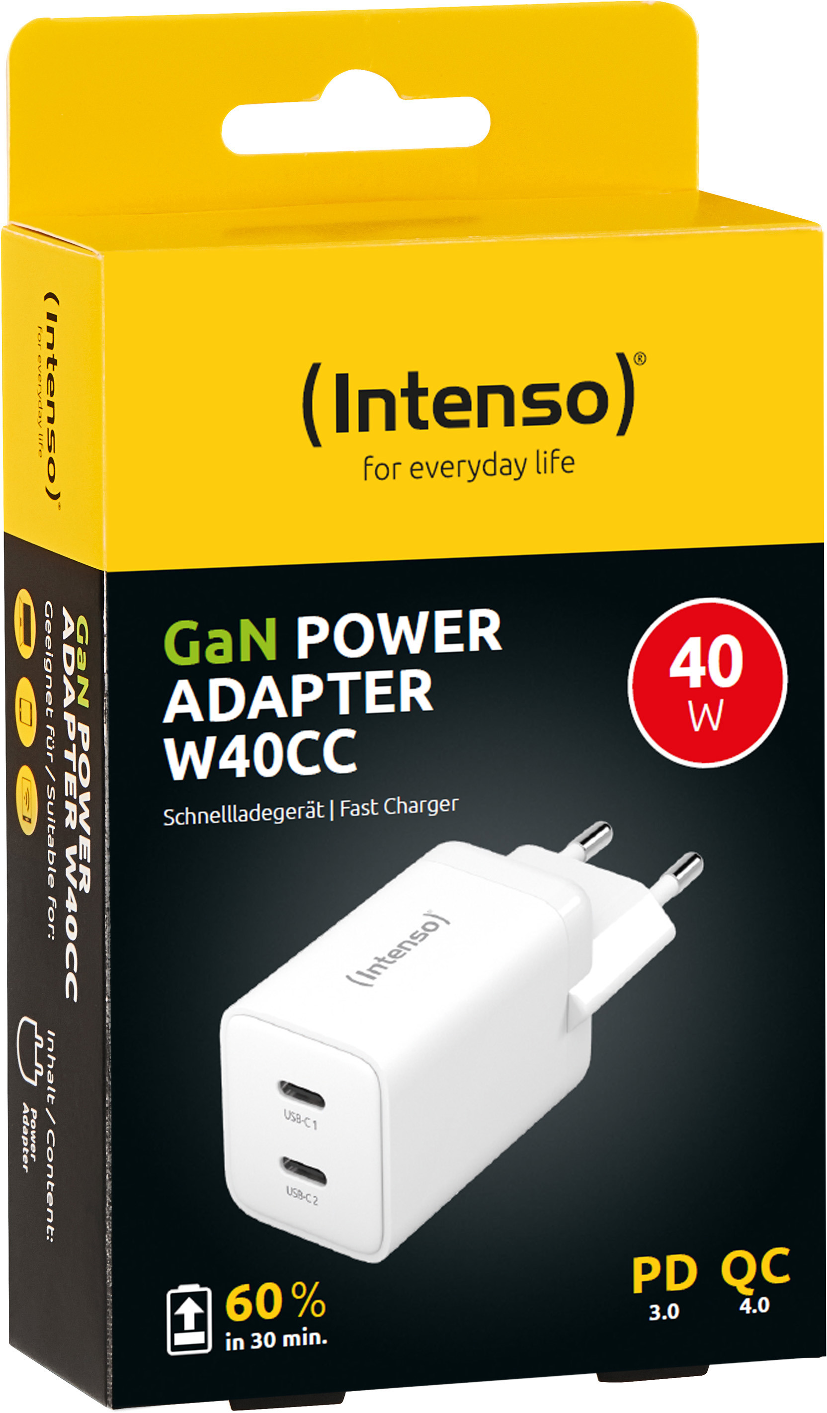 INTENSO Power Charger 40W GaN white 7804012 2 x USB-C