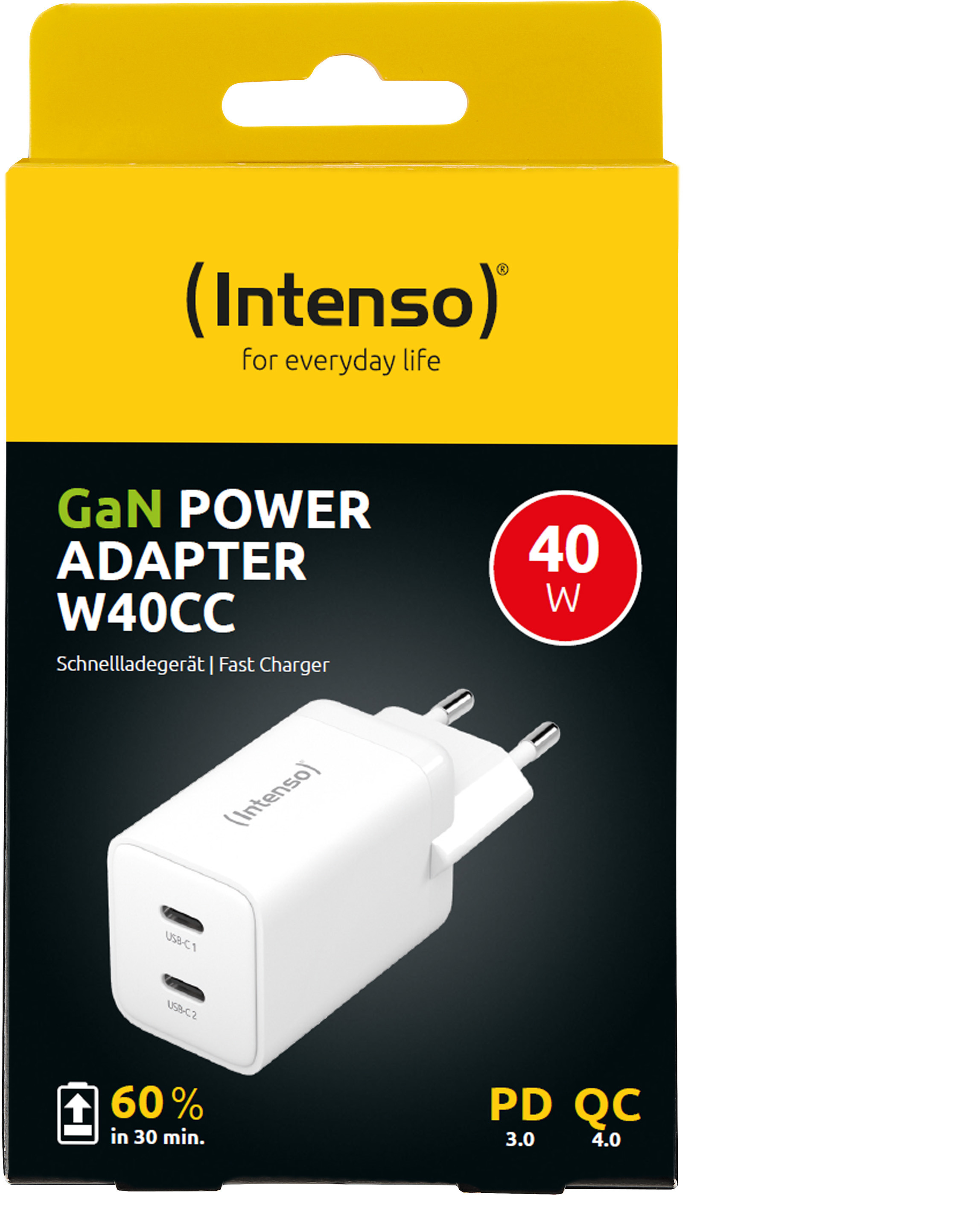 INTENSO Power Charger 40W GaN white 7804012 2 x USB-C