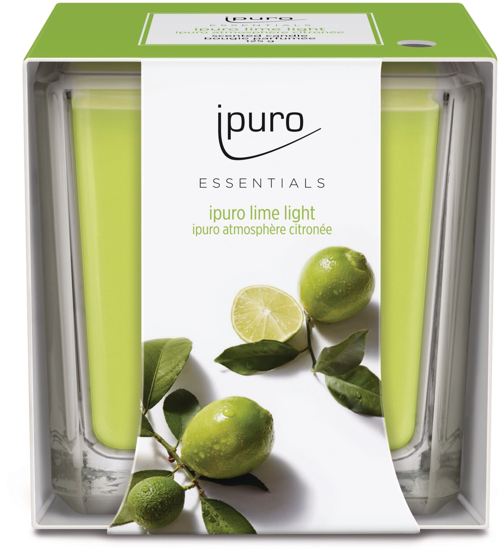 IPURO Bougie parfumée Essentials 051.1203 lime light 125g