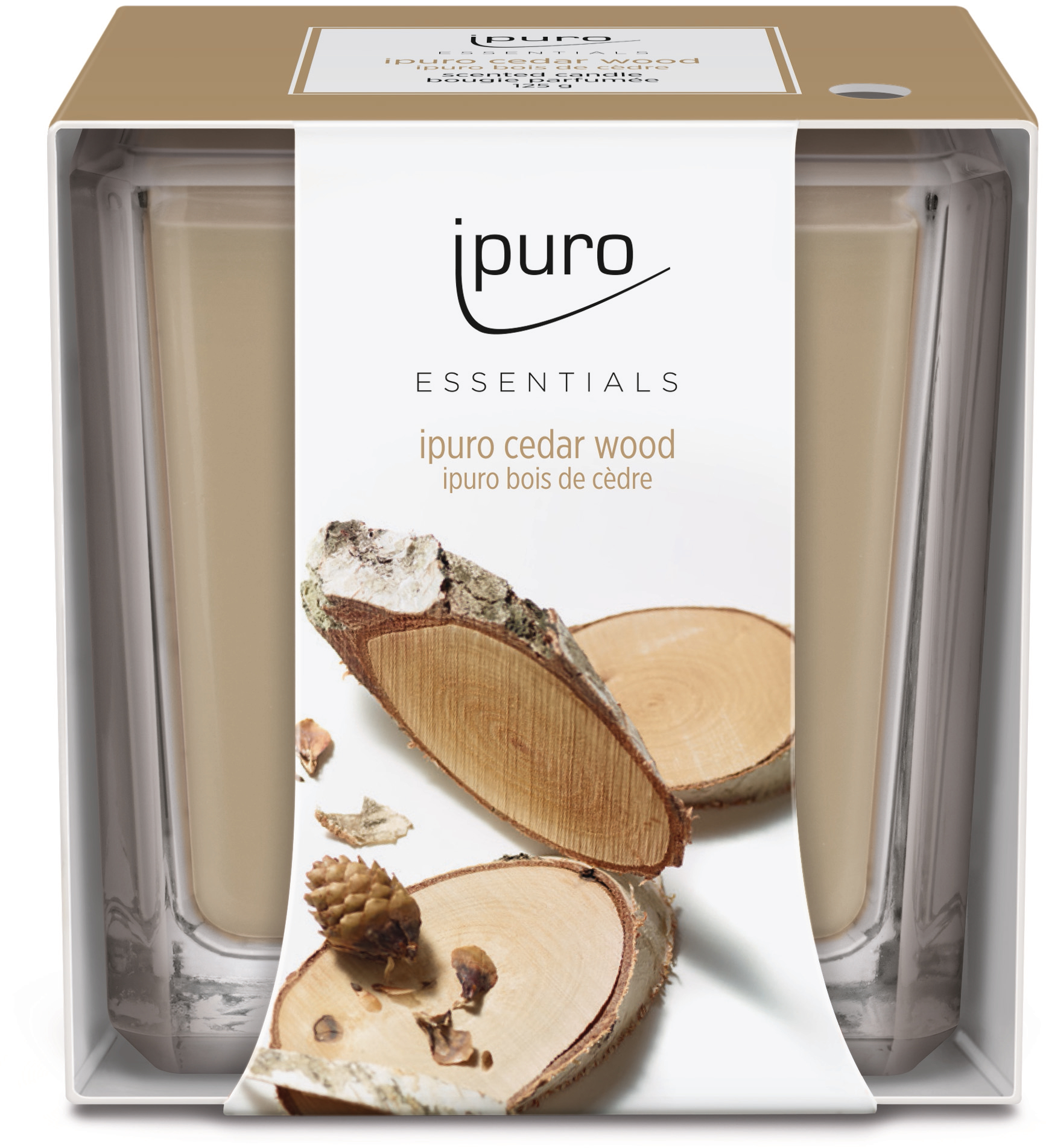 IPURO Bougie parfumée Essentials 051.1205 cedar wood 125g