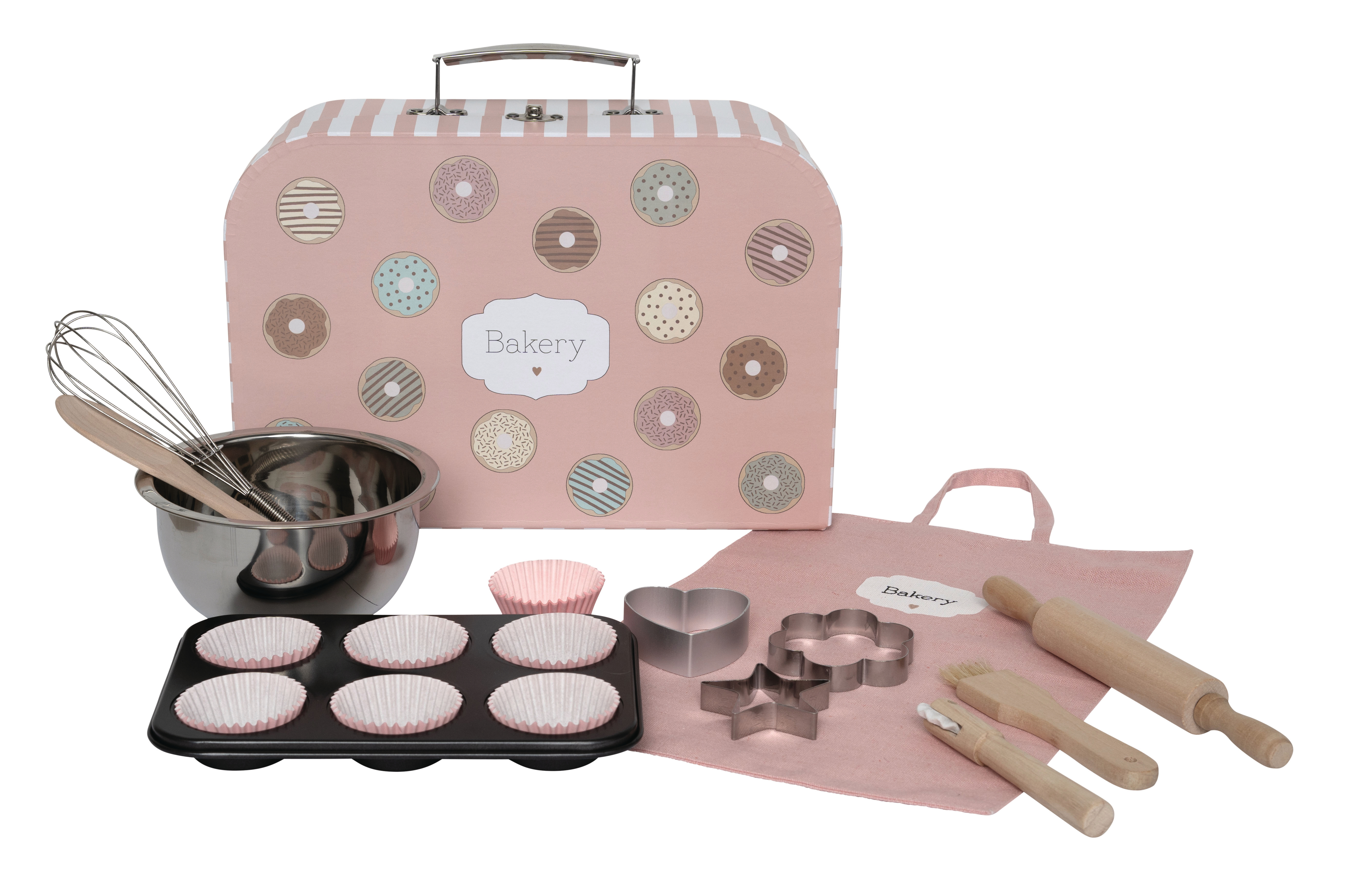 photo JABADABADO Endemble de cuisson 29x20x9cm G12025 en valise, rose