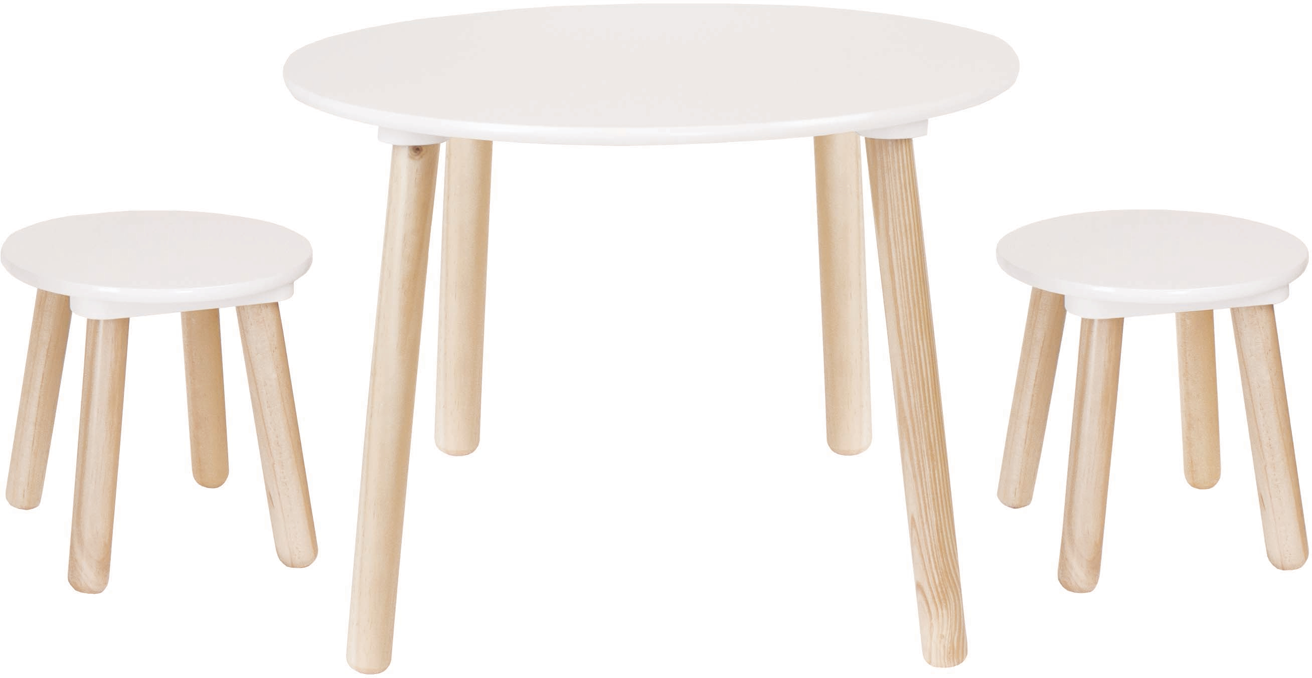 JABADABADO Table and 2 stools H13201 inkl. 2 tabouret 59cm