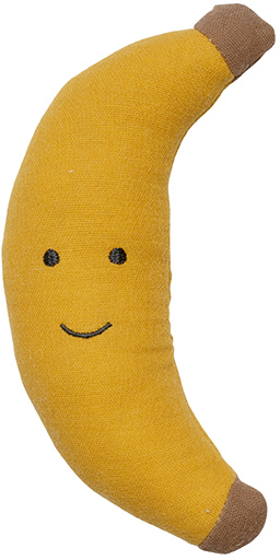 photo JABADABADO Hochet bébé banane 20cm K140 jaune