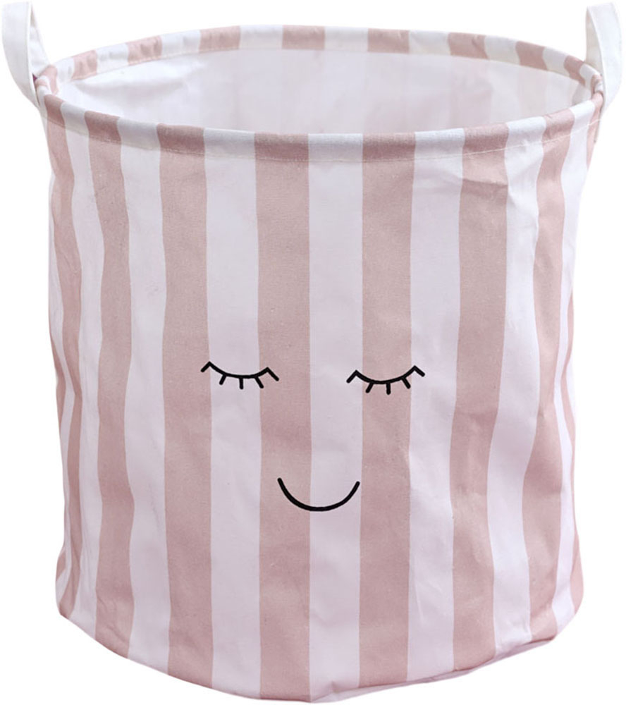 JABADABADO Aufbewahrungskorb 40x40cm K159 gestreift, rosa
