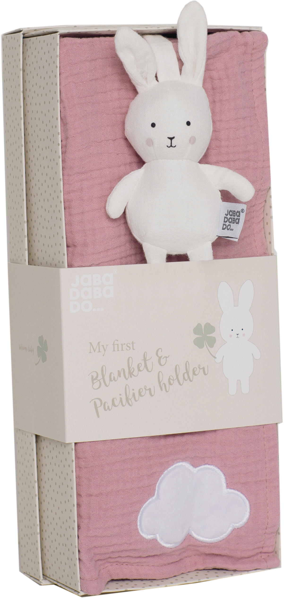 JABADABADO Gift kit buddy bunny N0181 pink, blanket, pacifier