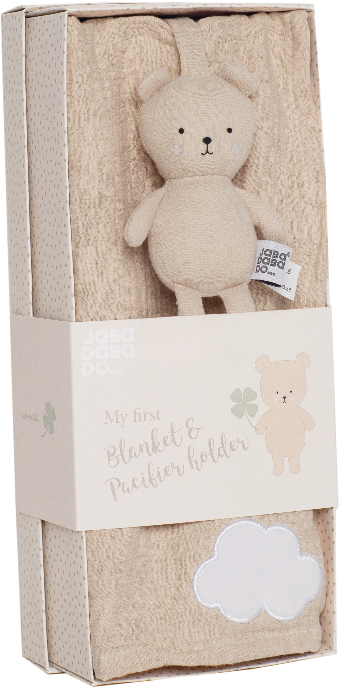 JABADABADO Gift kit buddy teddy N0183 beige, blanket, pacifier