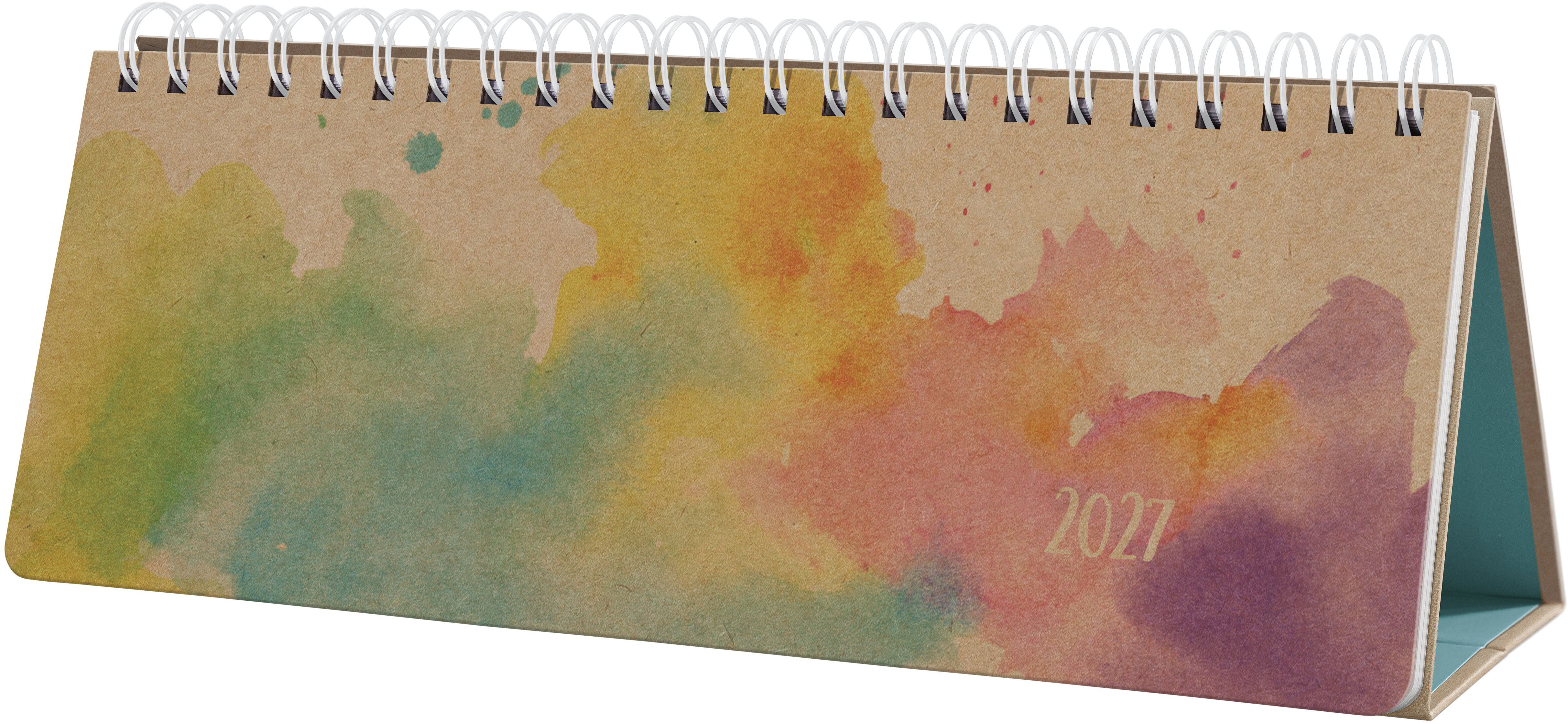 photo JOLIE Calendrier de table Pure 2027 7J901 1S/2P rainbow flow 30x15.4cm
