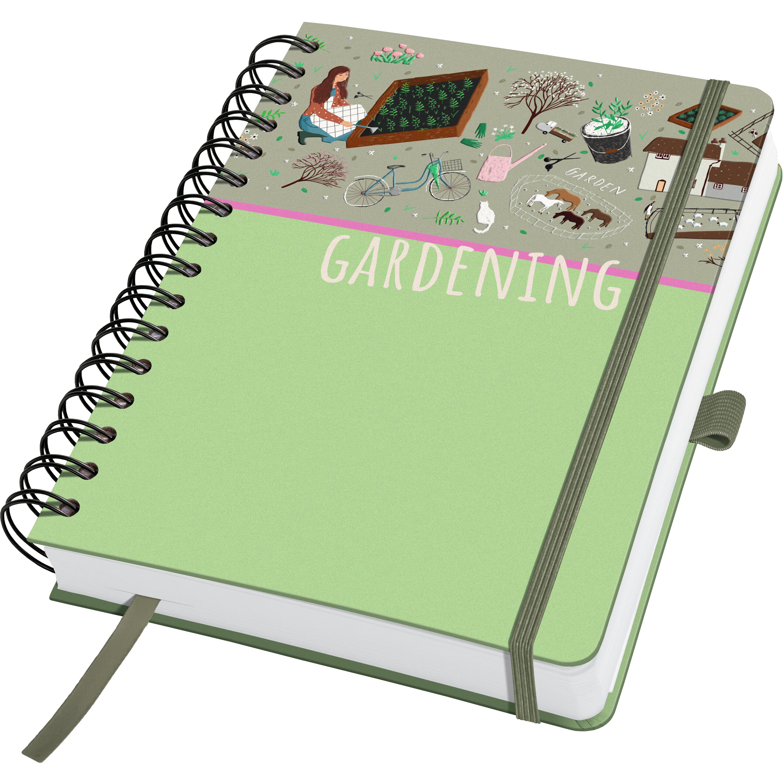 photo JOLIE Carnet Sprial A5 JN654 Garden Love blanco 240 p.