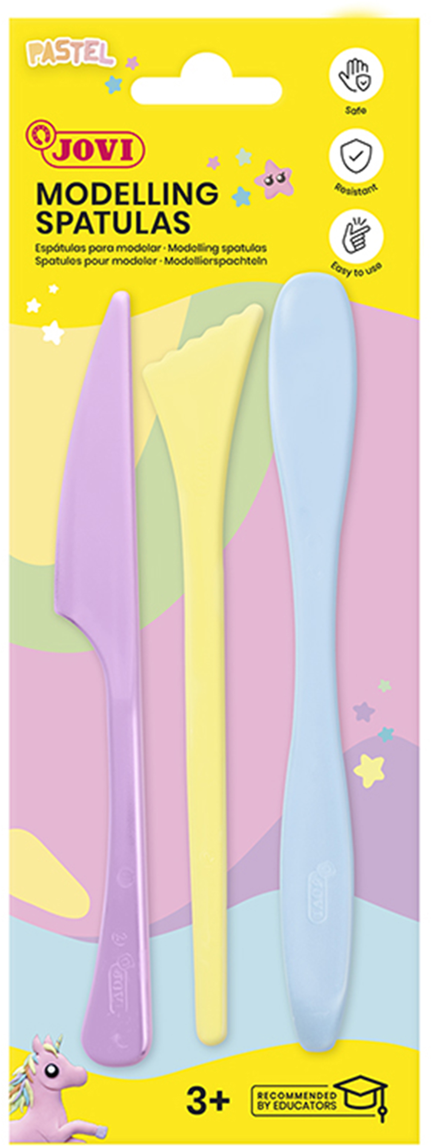 photo JOVI Spatules pour modeler 3 pièces 510000099 pastel