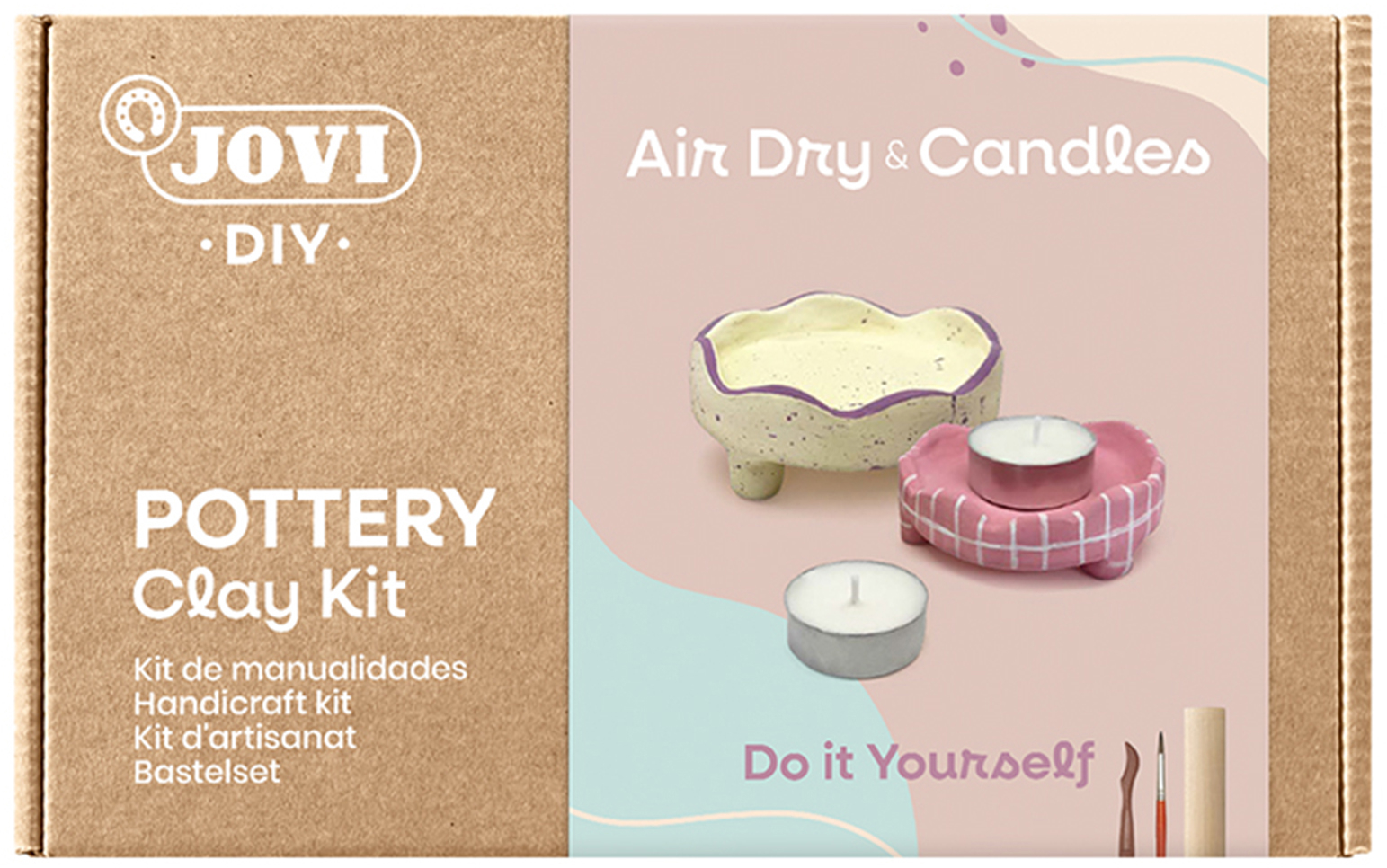 photo JOVI DIY Kit de poterie 512002707 Kit de bougies 9 pièces