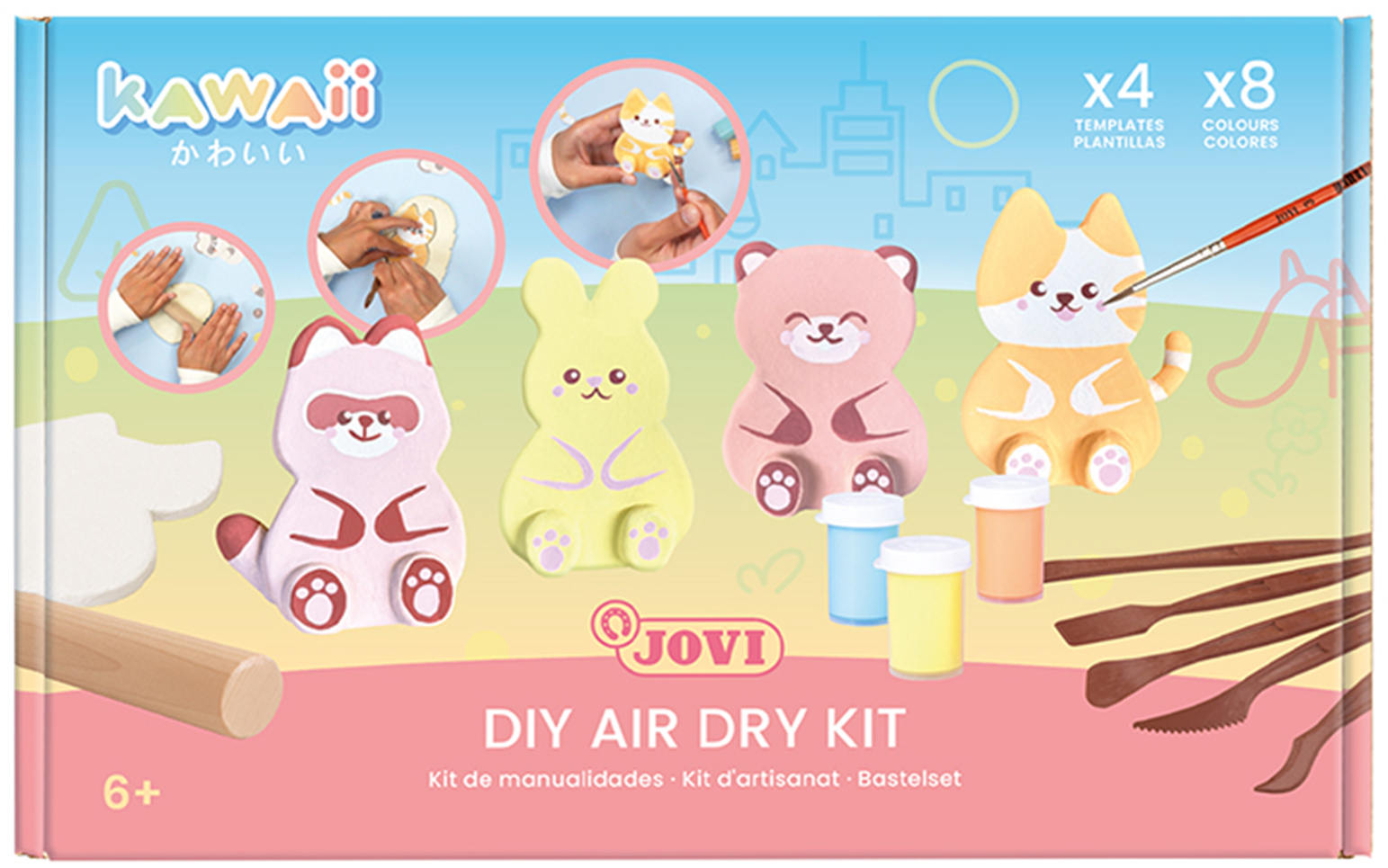 photo JOVI Pâte à modeler 500g 514052702 Kawaii creative 8 pièces