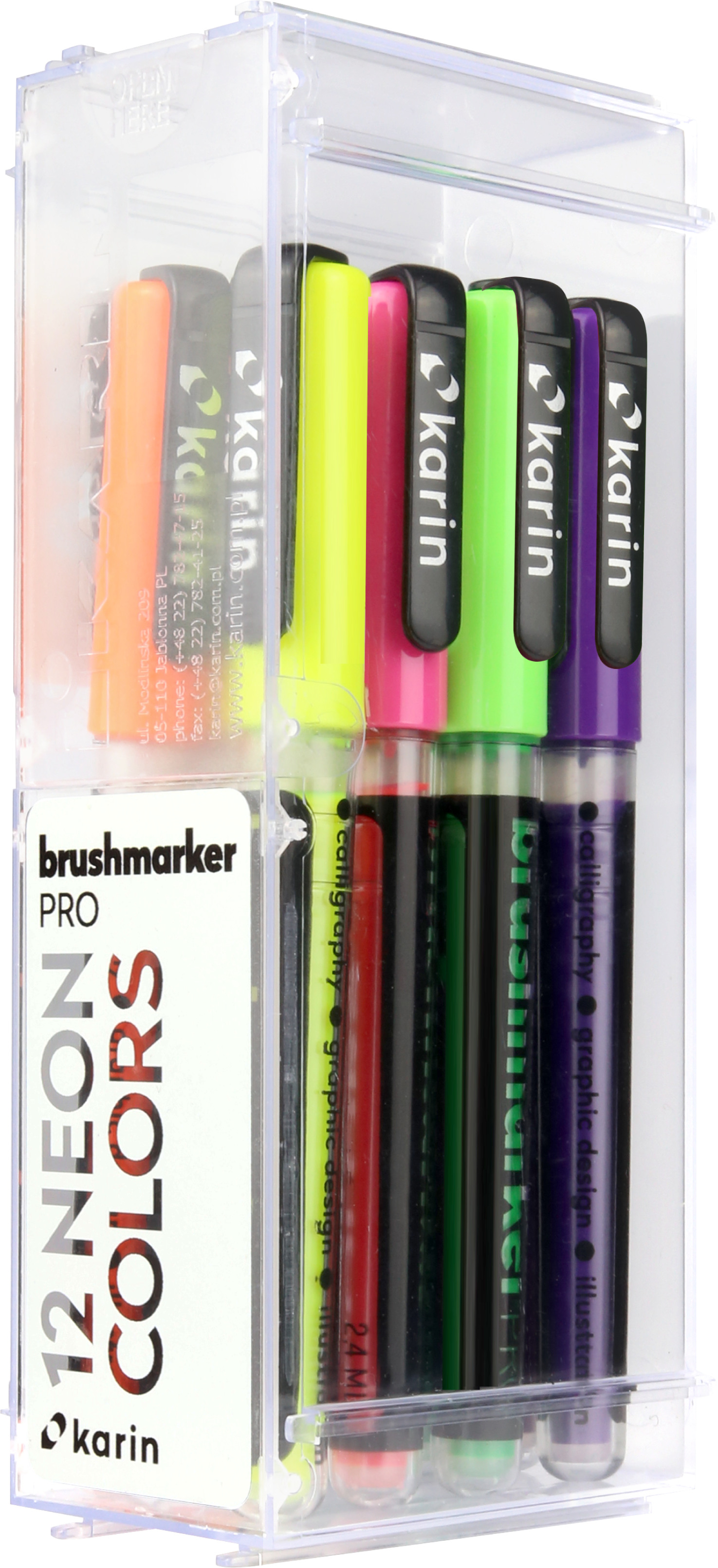 KARIN Brush Marker PRO 27C12 Neon colours 12 pcs.
