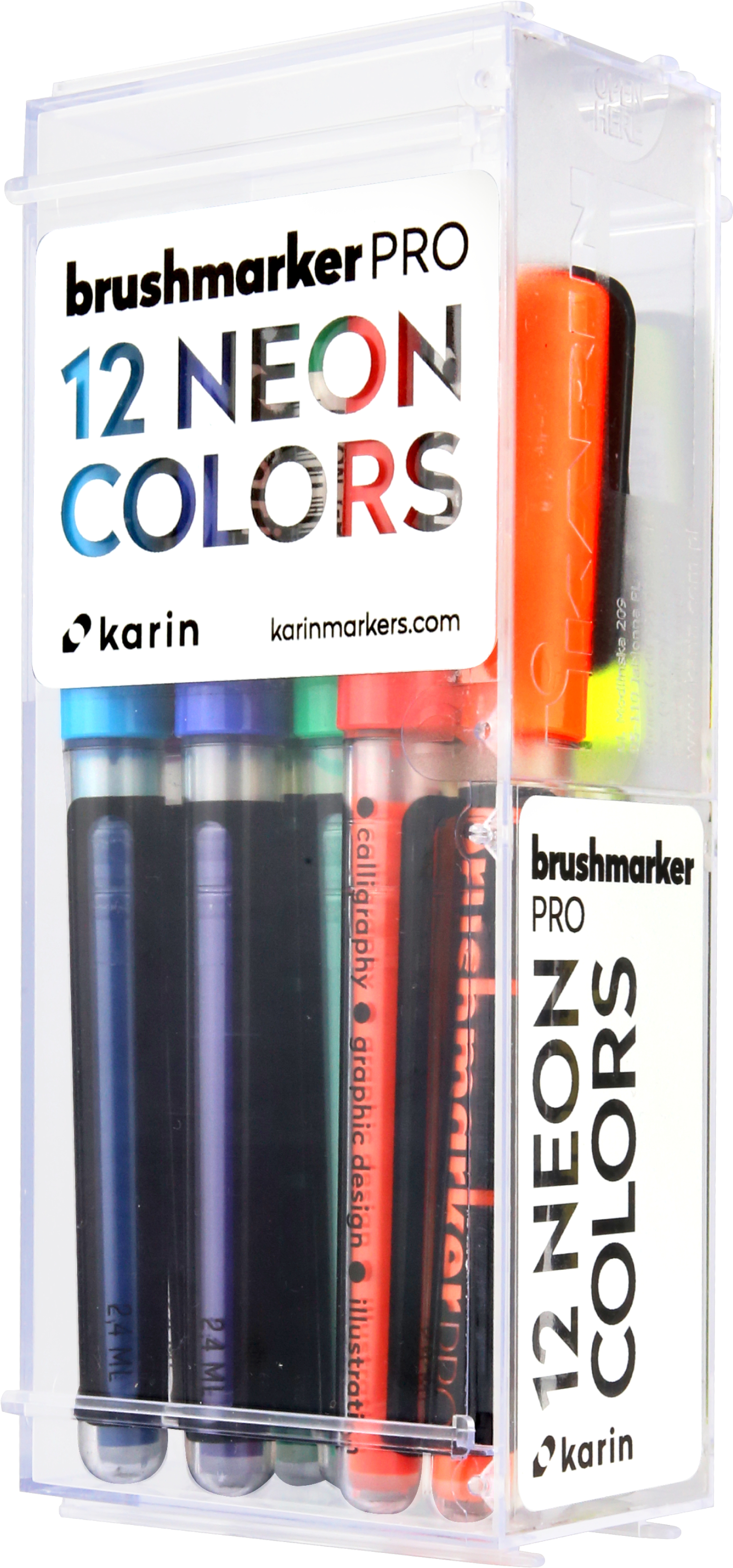 KARIN Brush Marker PRO 27C12 Neon colours 12 pcs. Neon colours 12 pcs.