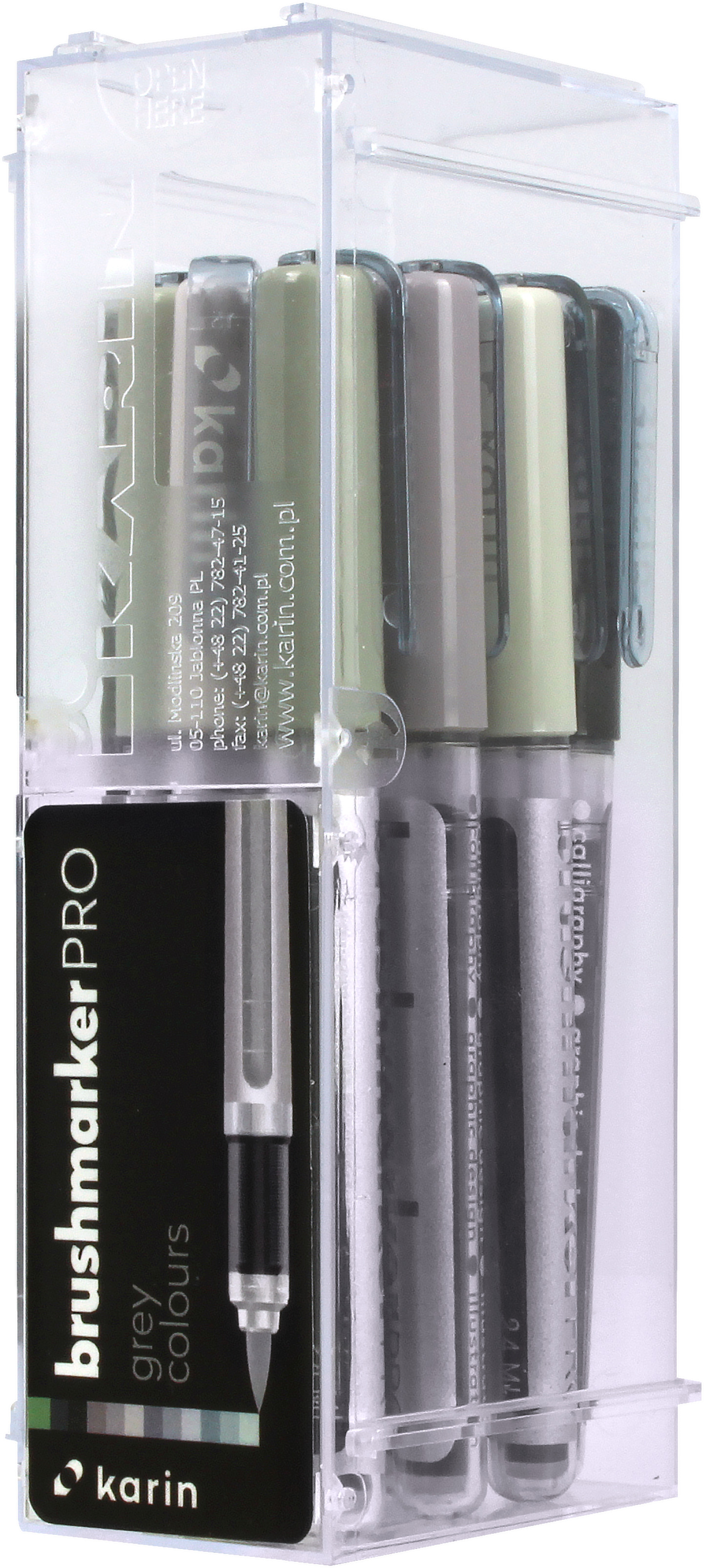 KARIN Brush Marker PRO 27C6 Grey colours 12 pcs.