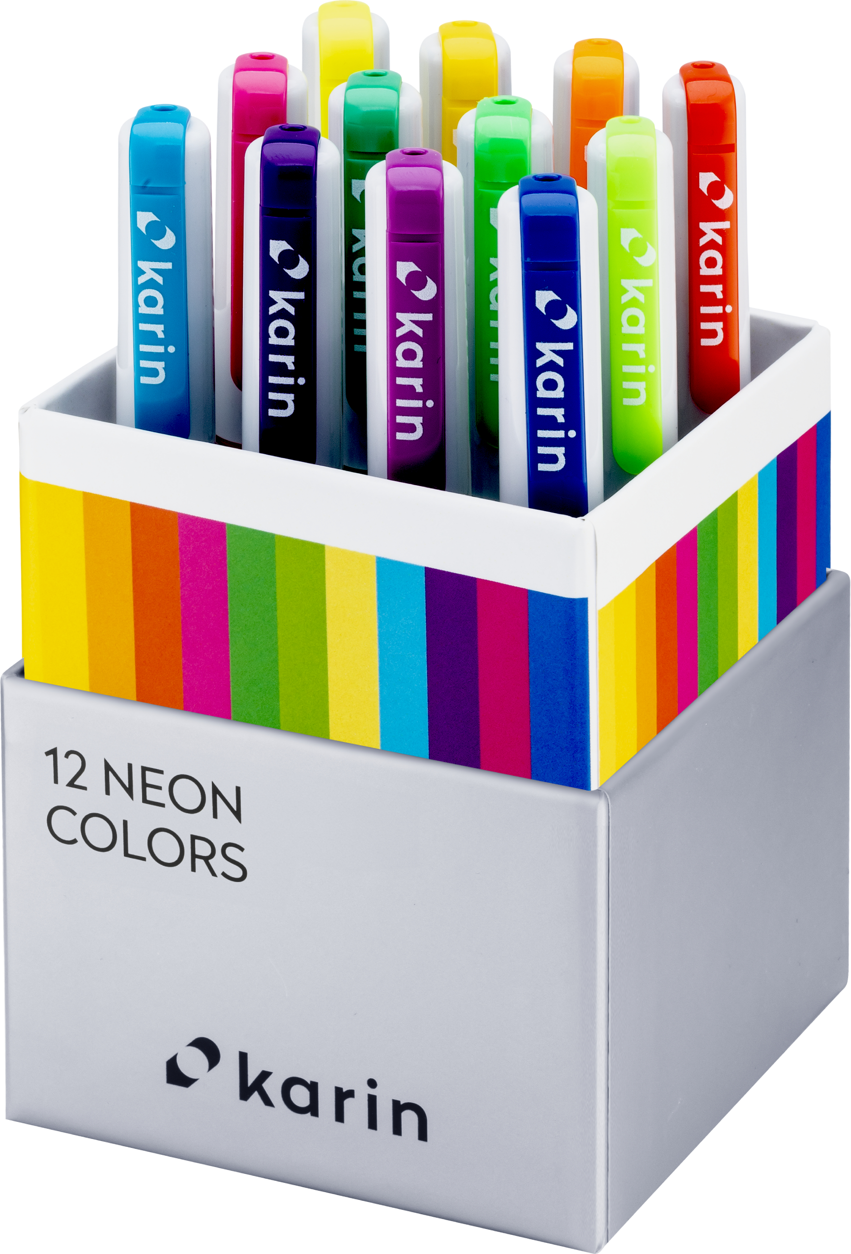 KARIN Real Brush Pen Pro 0.4mm 31C12 Neon Colors 12 pièces Neon Colors 12 pièces
