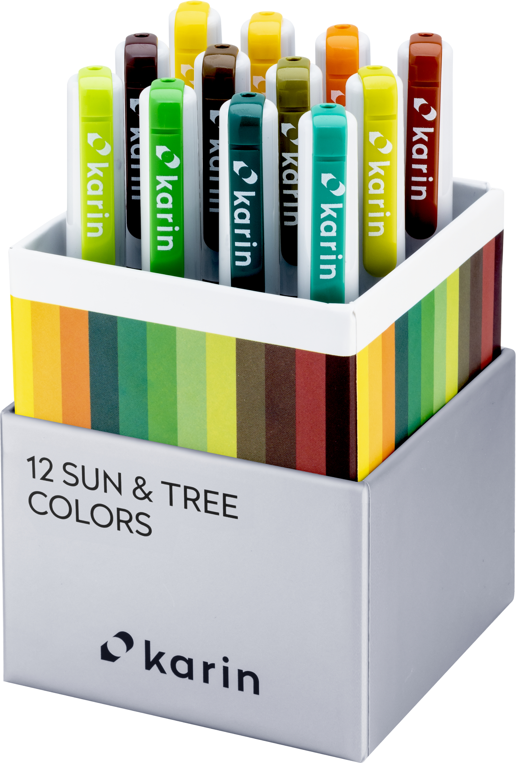 KARIN Real Brush Pen Pro 0.4mm 31C3 Sun and tree Colours 12 pièces Sun and tree Colours 12 pièces