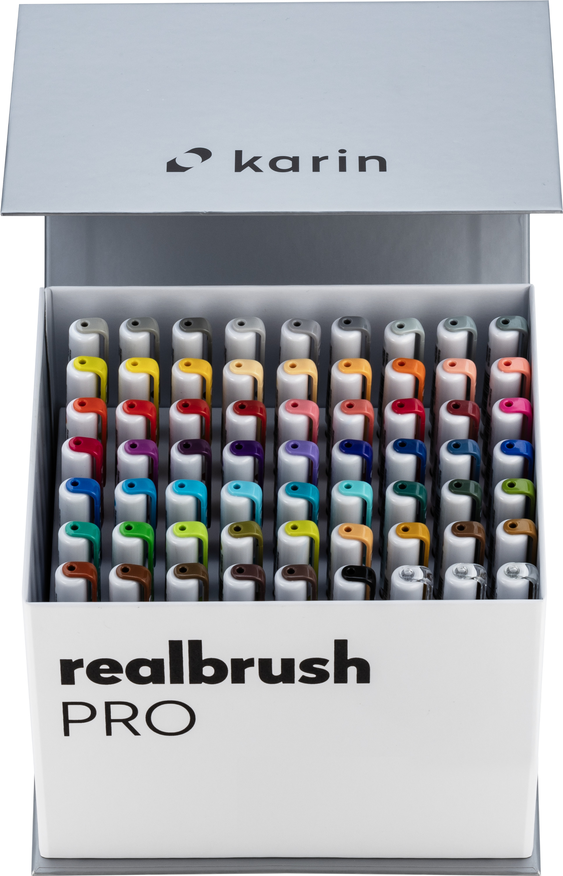 KARIN Real Brush Pen Pro 0.4mm 31C7 Mega Box, 3 Blender 60 pièces