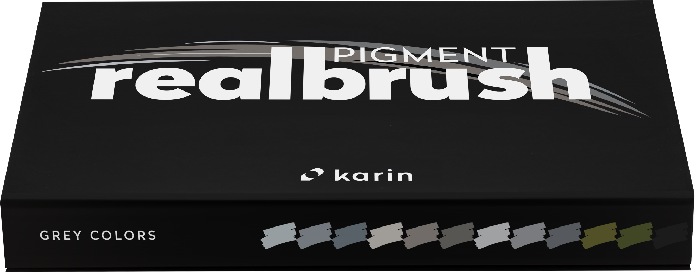 KARIN Real Brush Pen 0.4mm 33C2 Pigment, Grey Colors