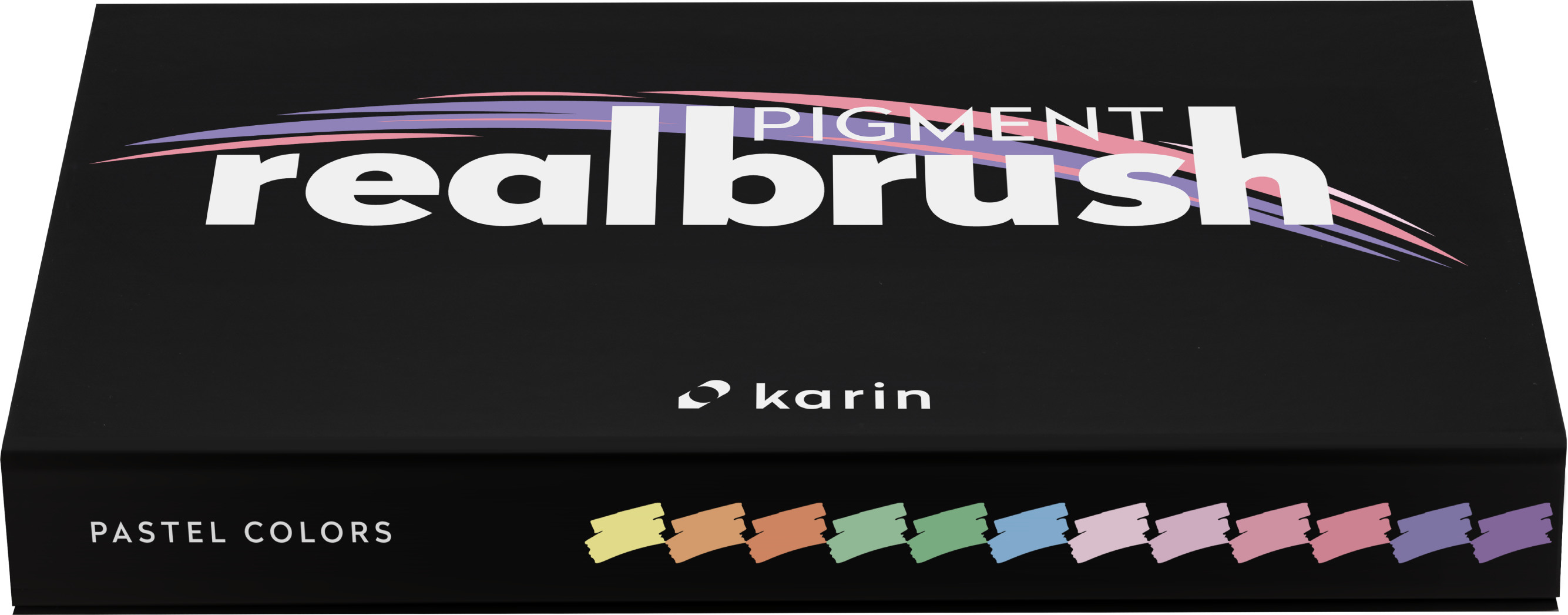 KARIN Real Brush Pen 0.4mm 33C7 Pigment, Pastel Colors