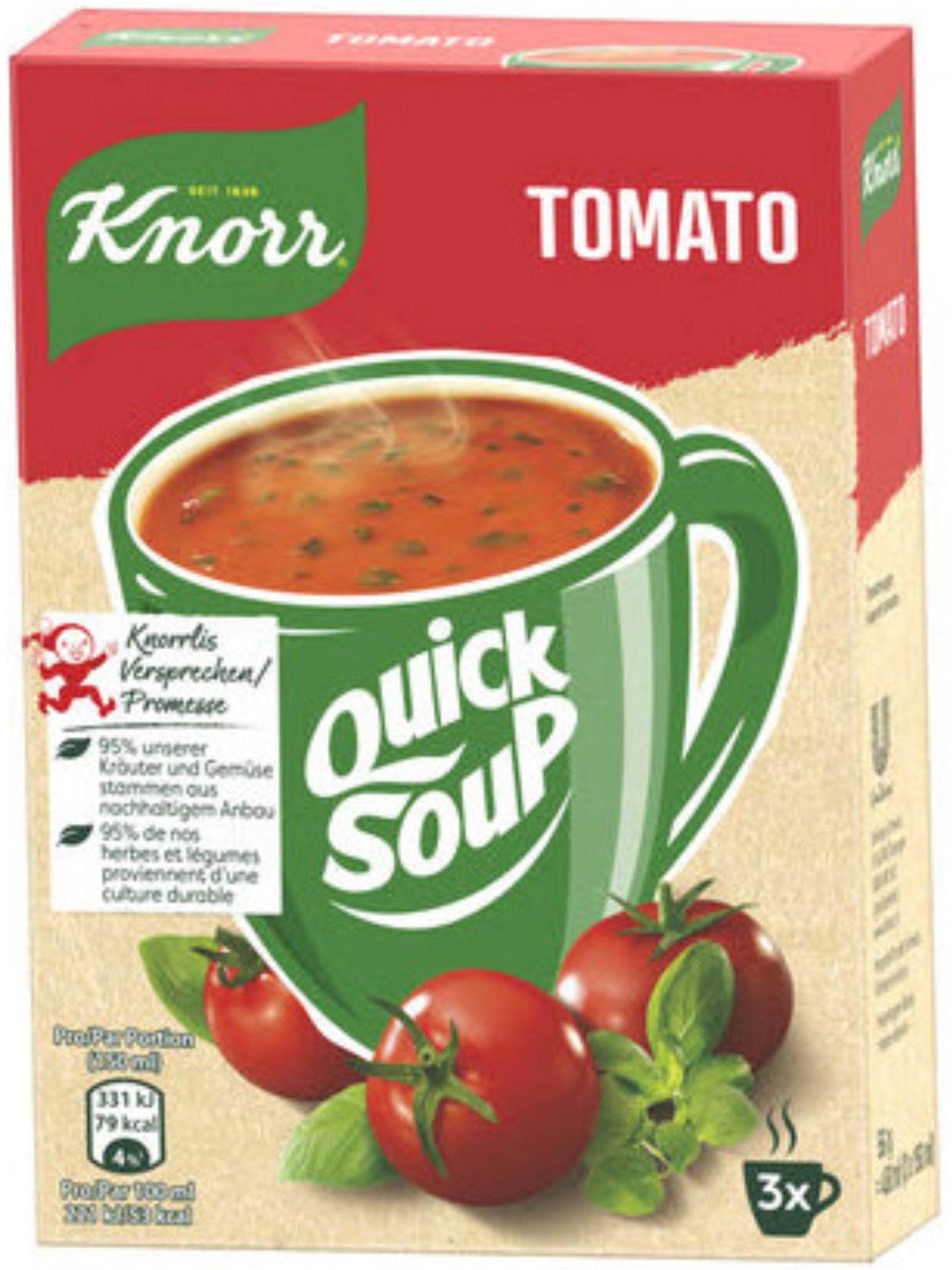 KNORR Quick Soup Tomato 109400000855 3 x 56 g