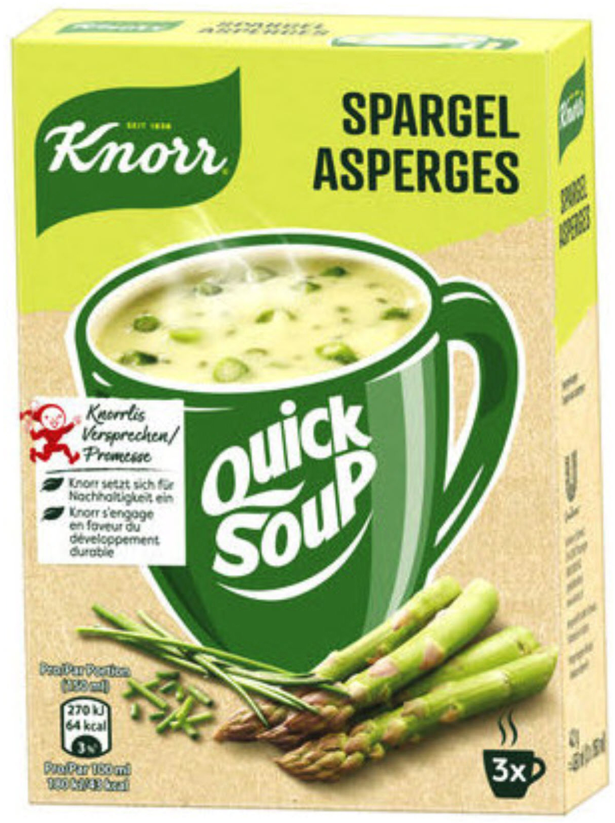 KNORR Quick Soup Asperges 109400001460 3 x 42 g