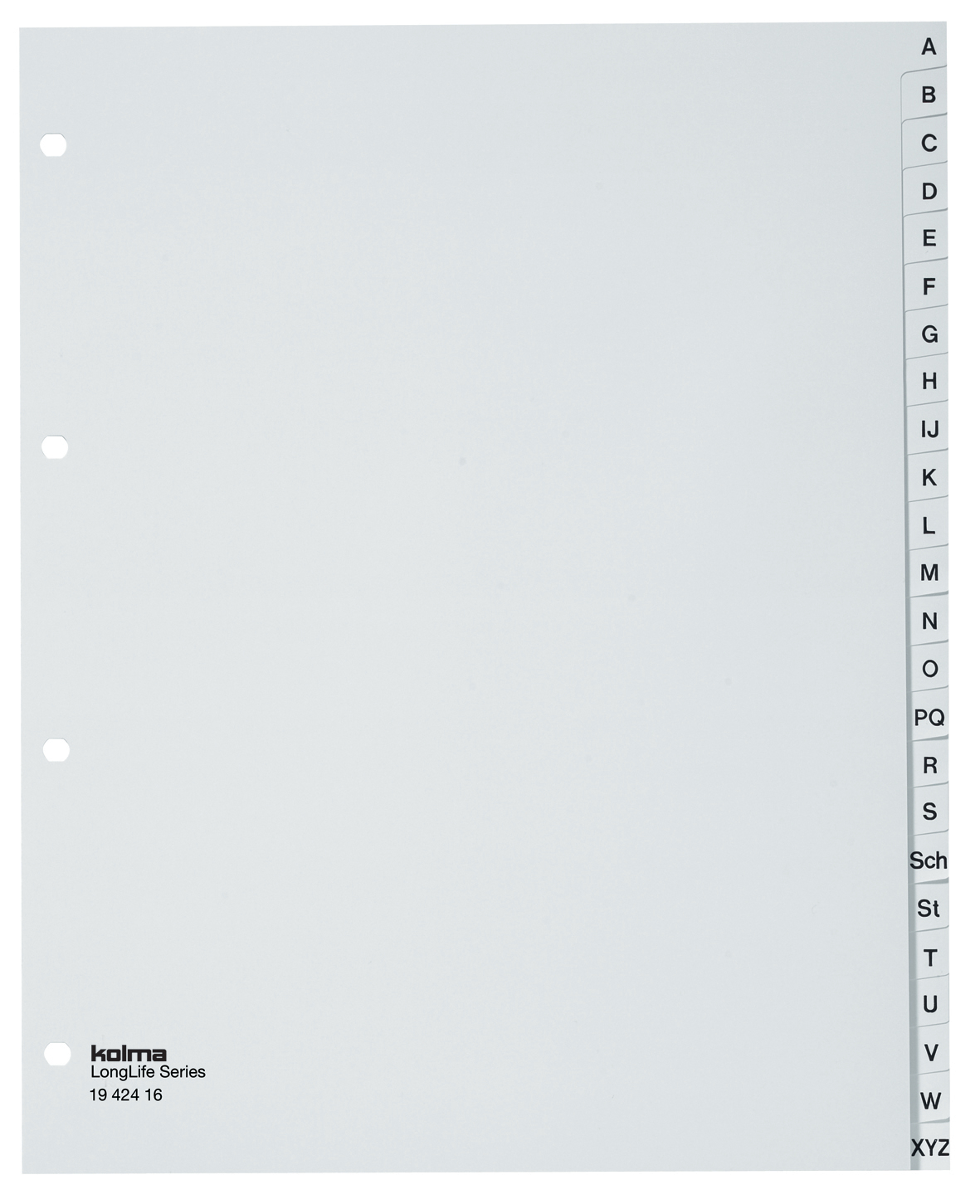 KOLMA Répertoires LongLife A4 XL 19.424.16 blanc A-Z, 24 div.