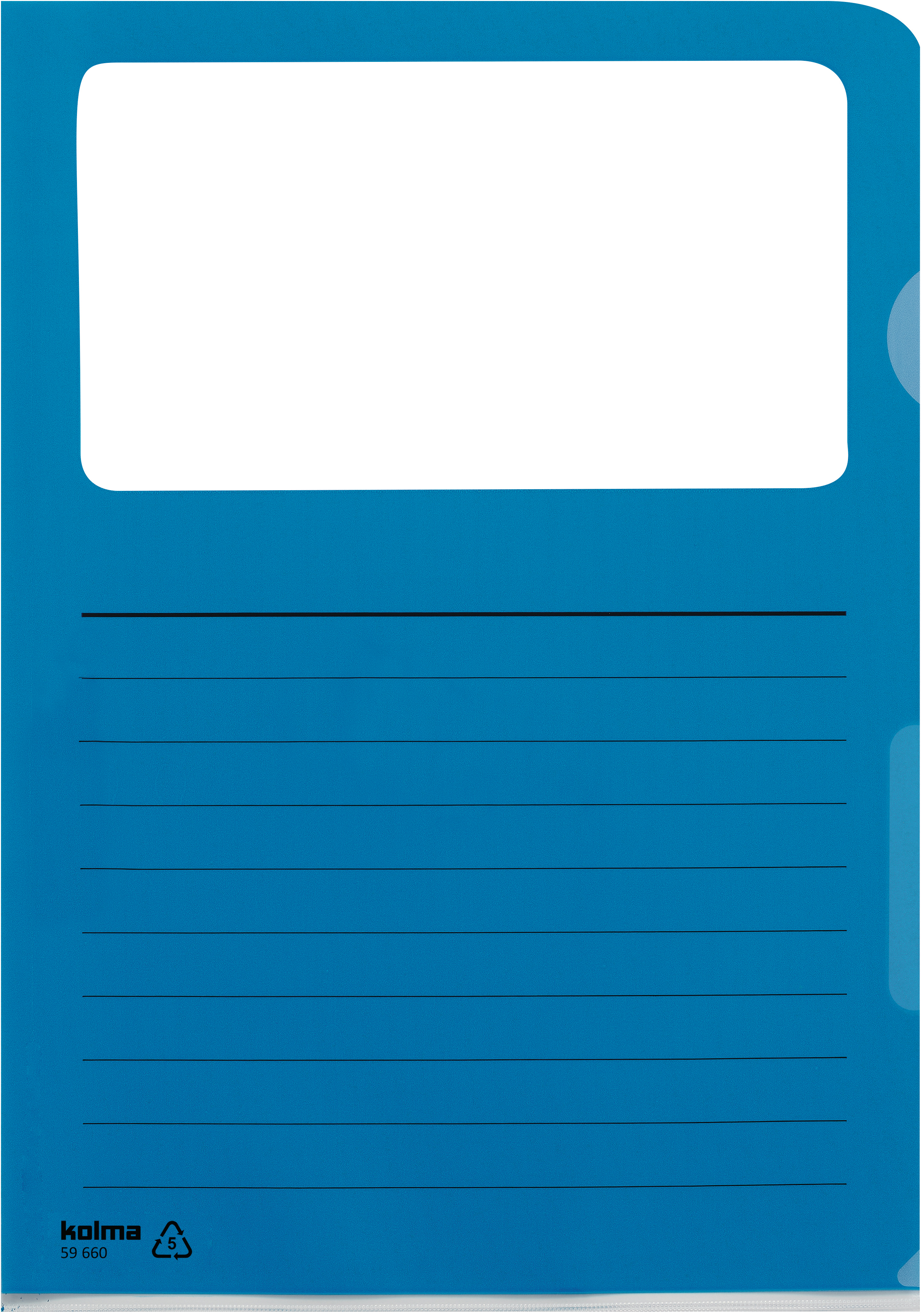 KOLMA Dossier Visa Script A4 59.660.05 bleu, fenêtre 10 pcs.