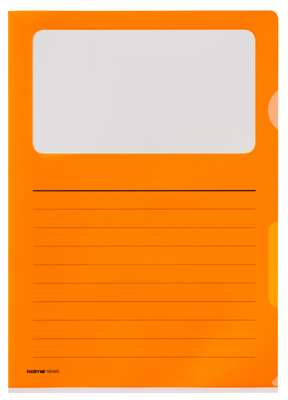 KOLMA Dossier Visa Script A4 59.660.12 orange, fenêtre 10 pcs.