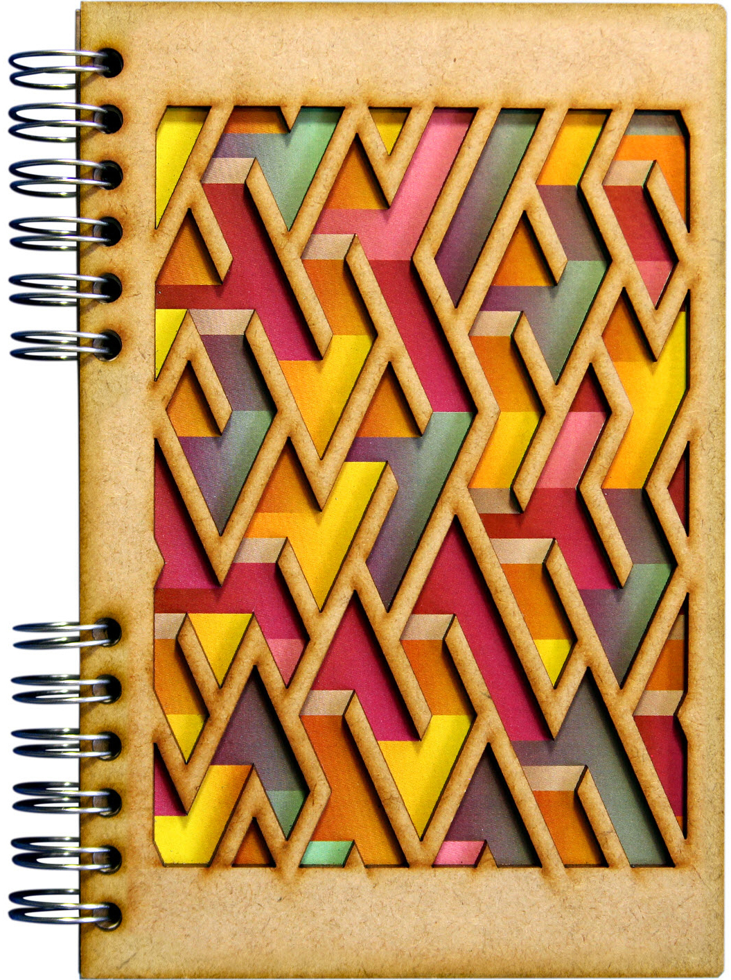 photo KOMONI Carnet Labyrinth A5 47185754 brun, ligné 90 feuil.