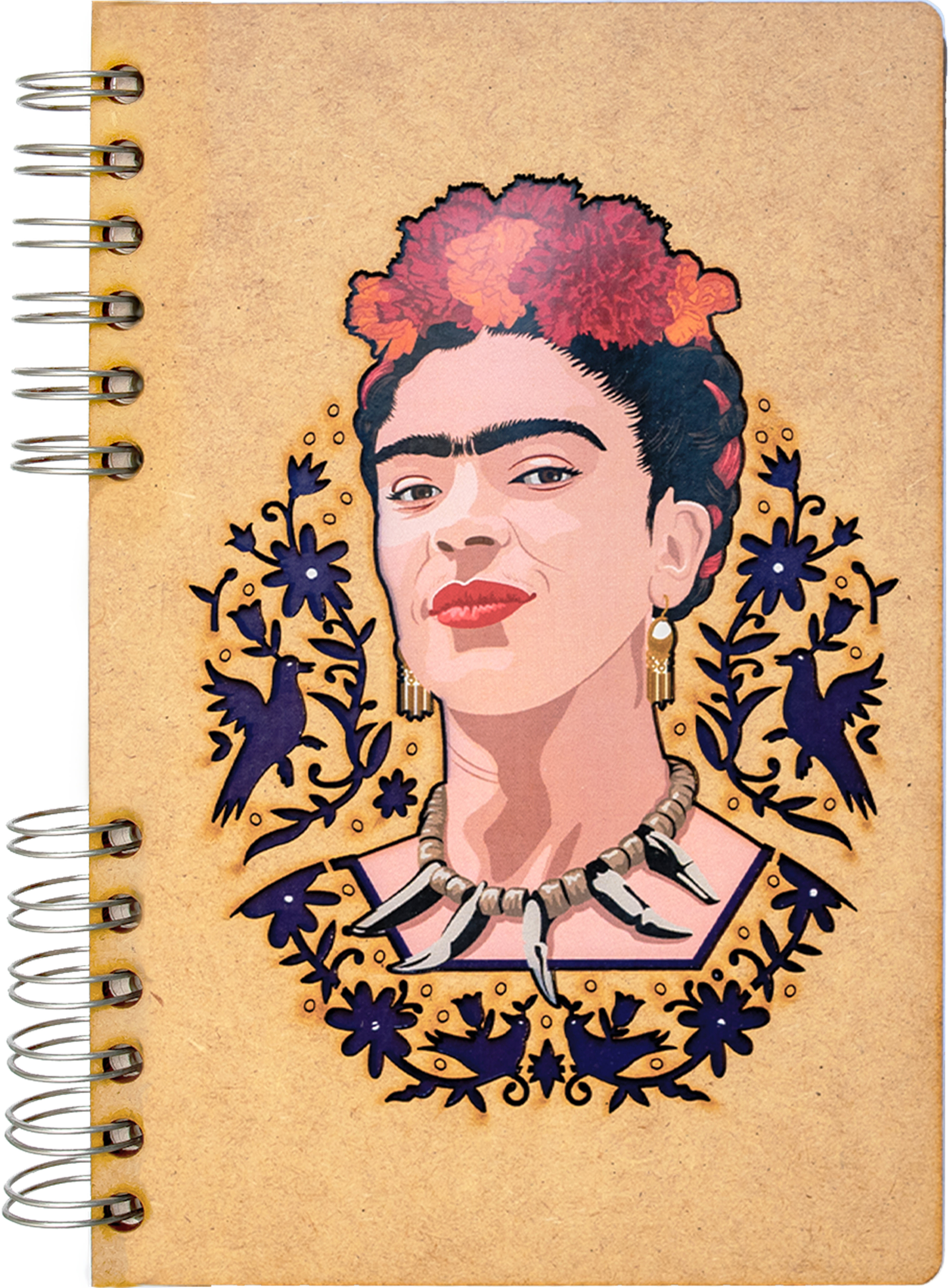 photo KOMONI Carnet Frida Kahlo A5 47240226 brun, blanc 90 feuil.