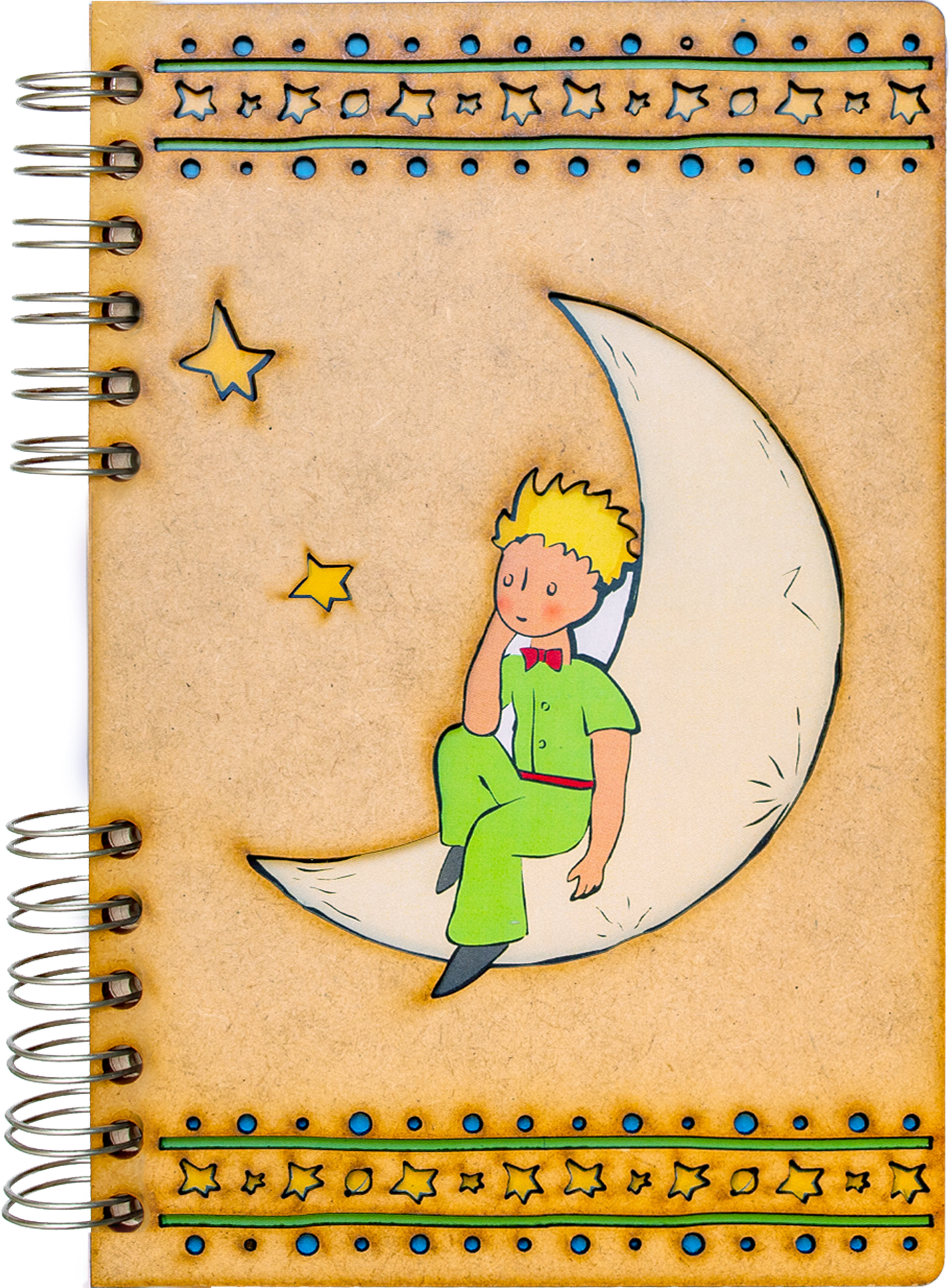 photo KOMONI Carnet Le petit Prince A6 LPP-MOON6G ligné 90 feuilles