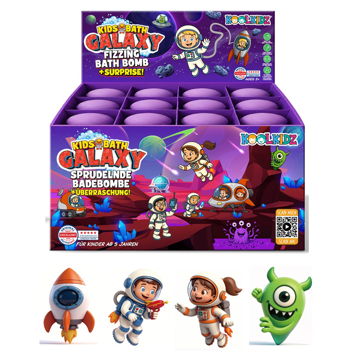 photo KOOLKIDZ Bombe de bain effervescente 3563755 4 assortis, galaxie