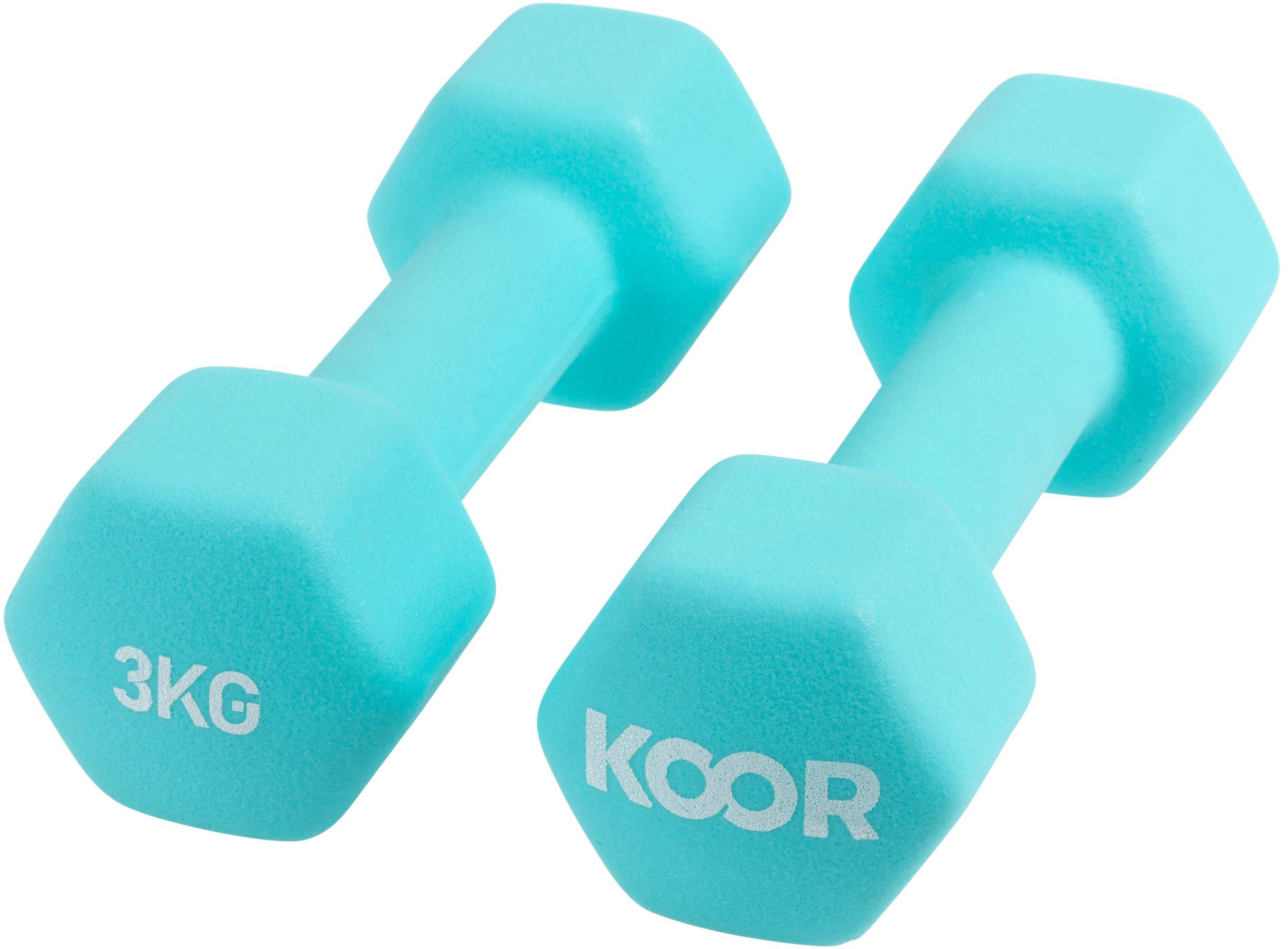 photo KOOR Ens. dhaltères 3kg F00913 bleu 2 pièce