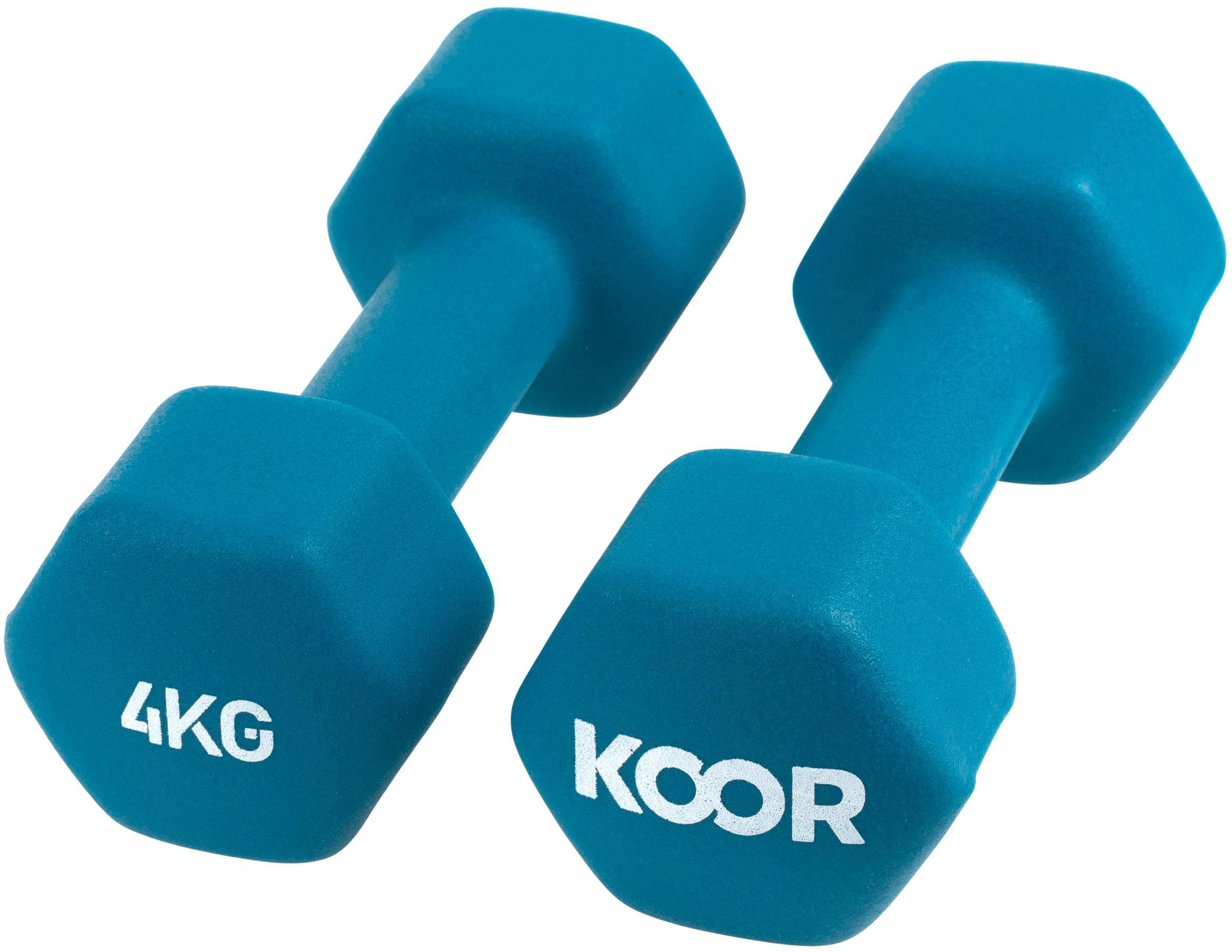 photo KOOR Ens. dhaltères 4kg F00914 turquoise 2 pièce