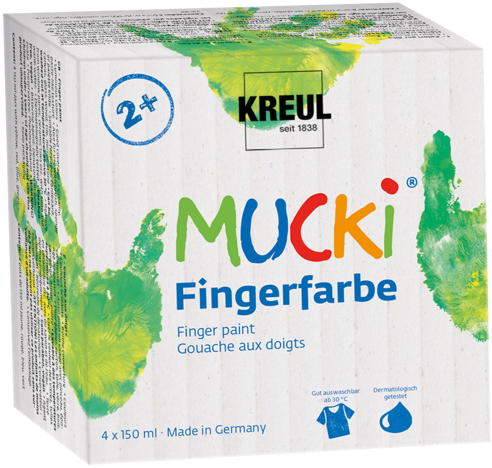 photo KREUL Peinture au doigt 150ml 2314 4 couleurs