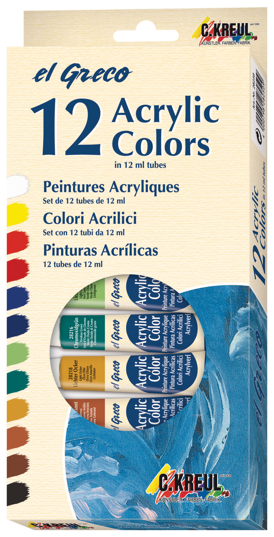 KREUL Greco couleurs 28250 acryl 12 pcs. à 12ml