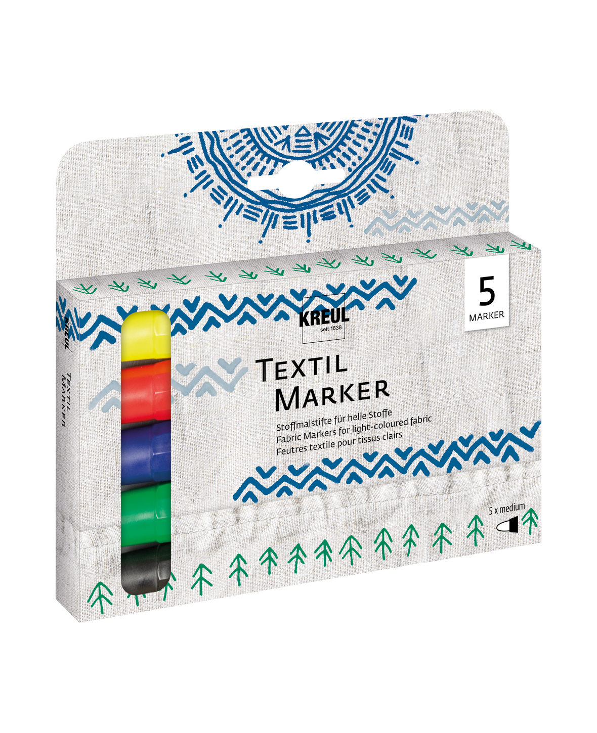 photo KREUL Textil Marker medium 90710 set avec 5pcs