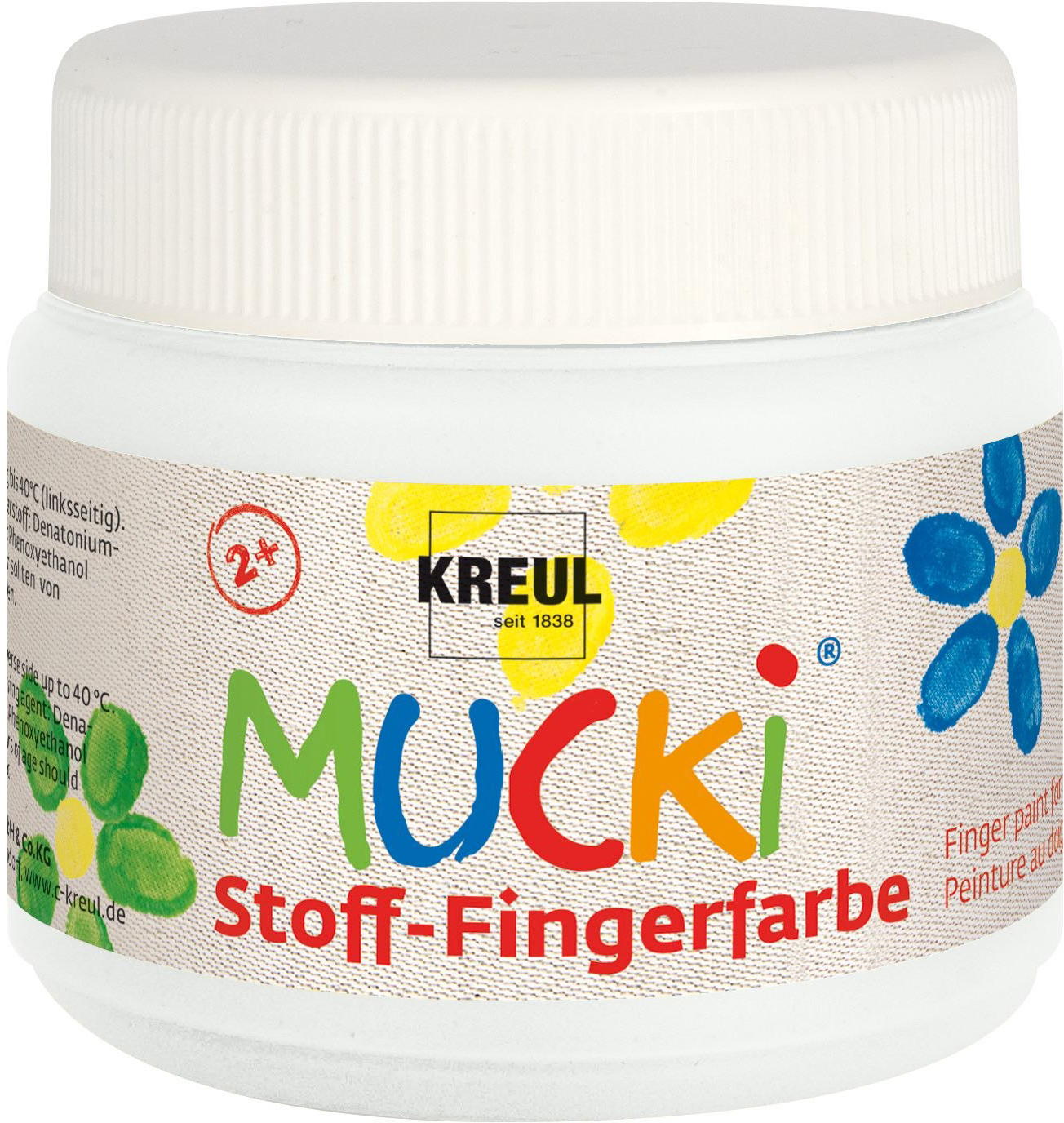photo KREUL Peinture au doigt pour tissu KR-28101 blanc