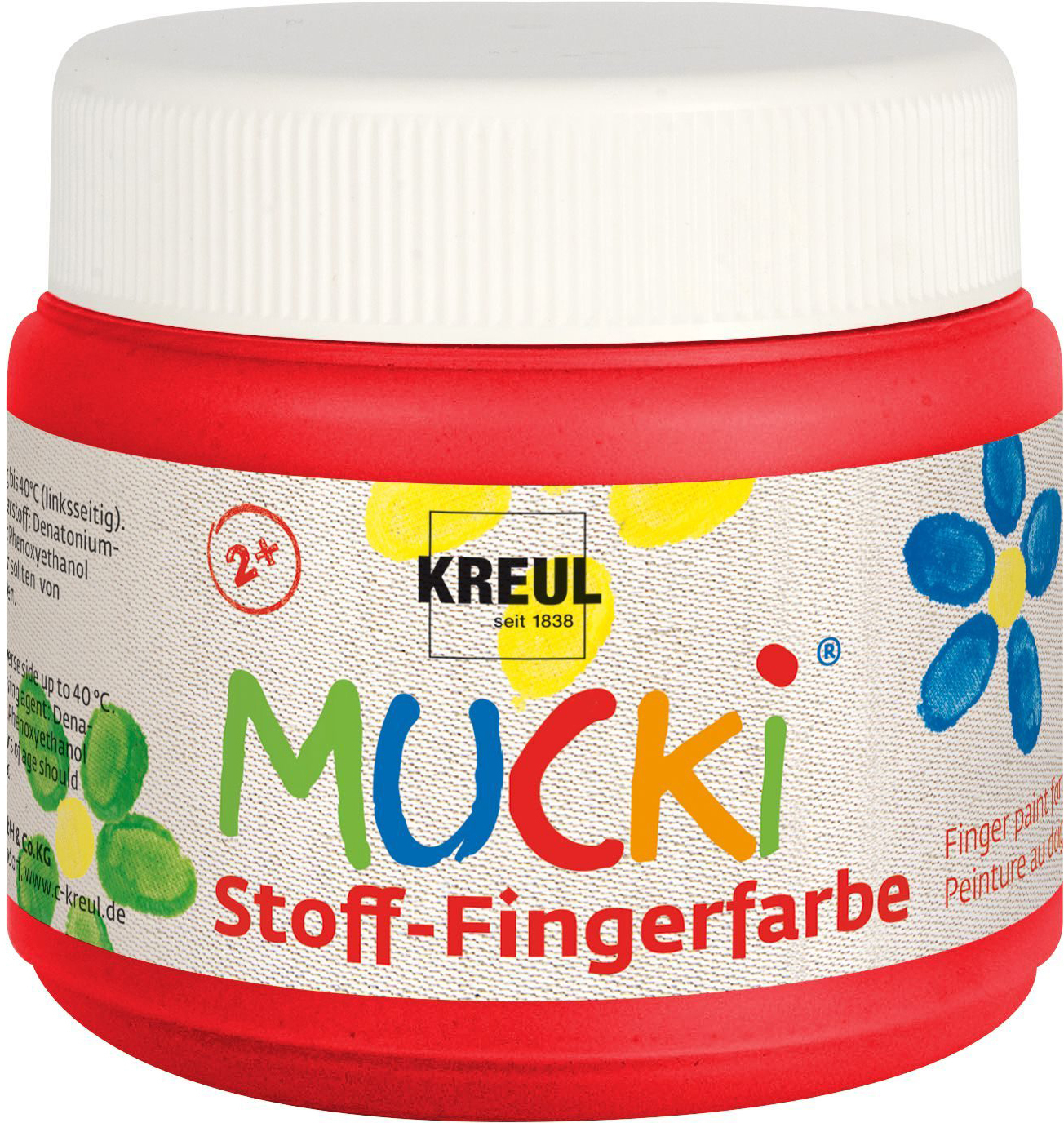 photo KREUL Peinture au doigt pour tissu KR-28103 rouge