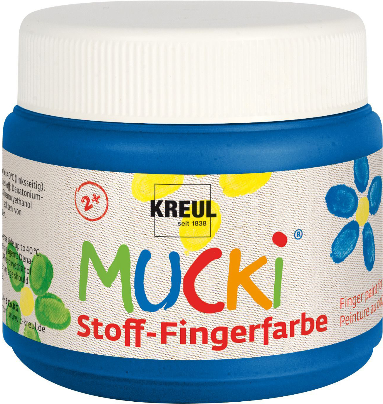 photo KREUL Peinture au doigt pour tissu KR-28104 bleu
