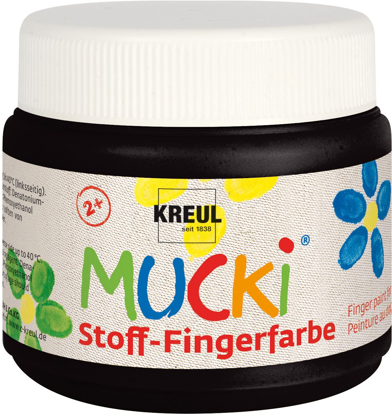 photo KREUL Peinture au doigt pour tissu KR-28106 noir