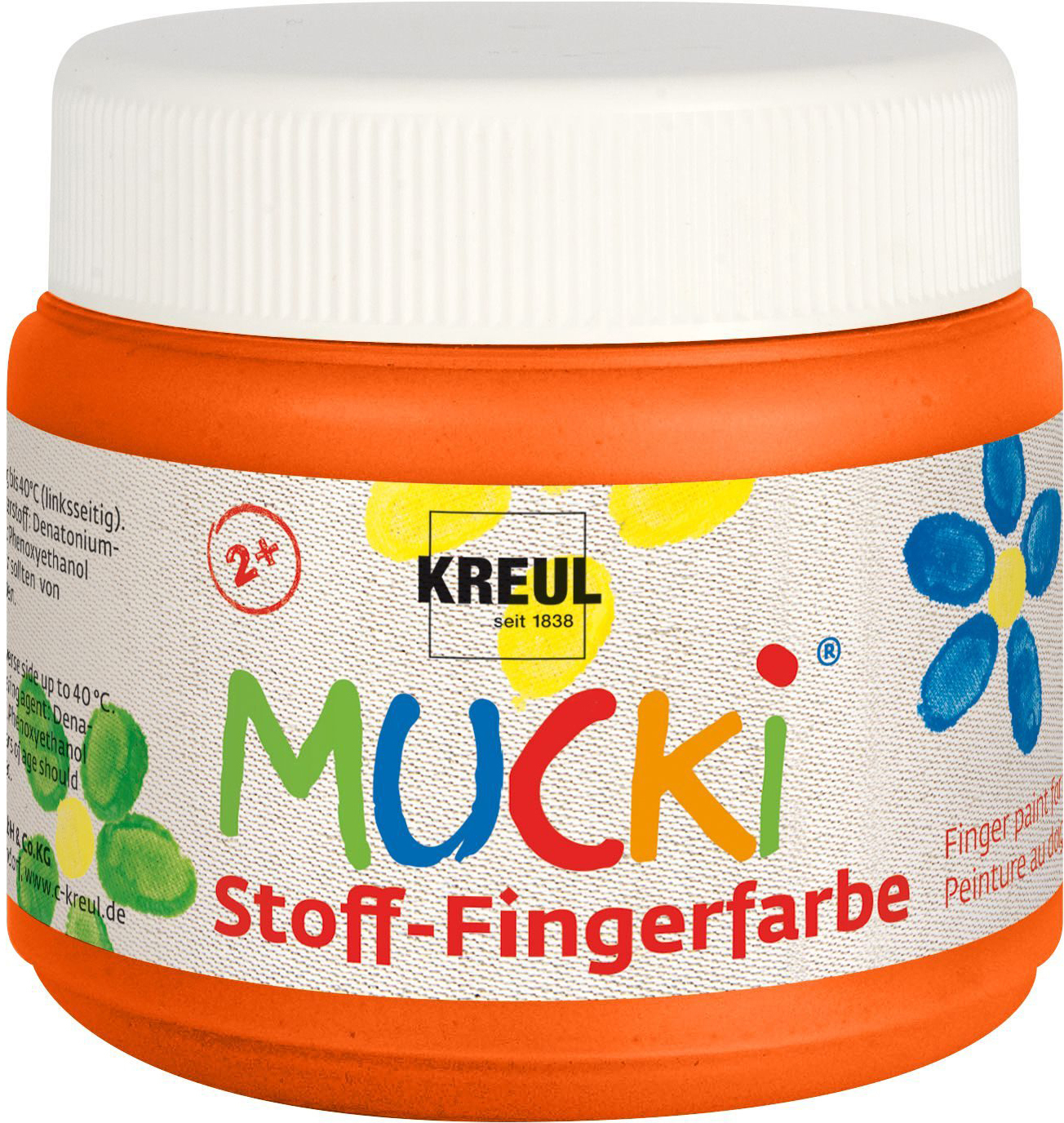 photo KREUL Peinture au doigt pour tissu KR-28107 orange