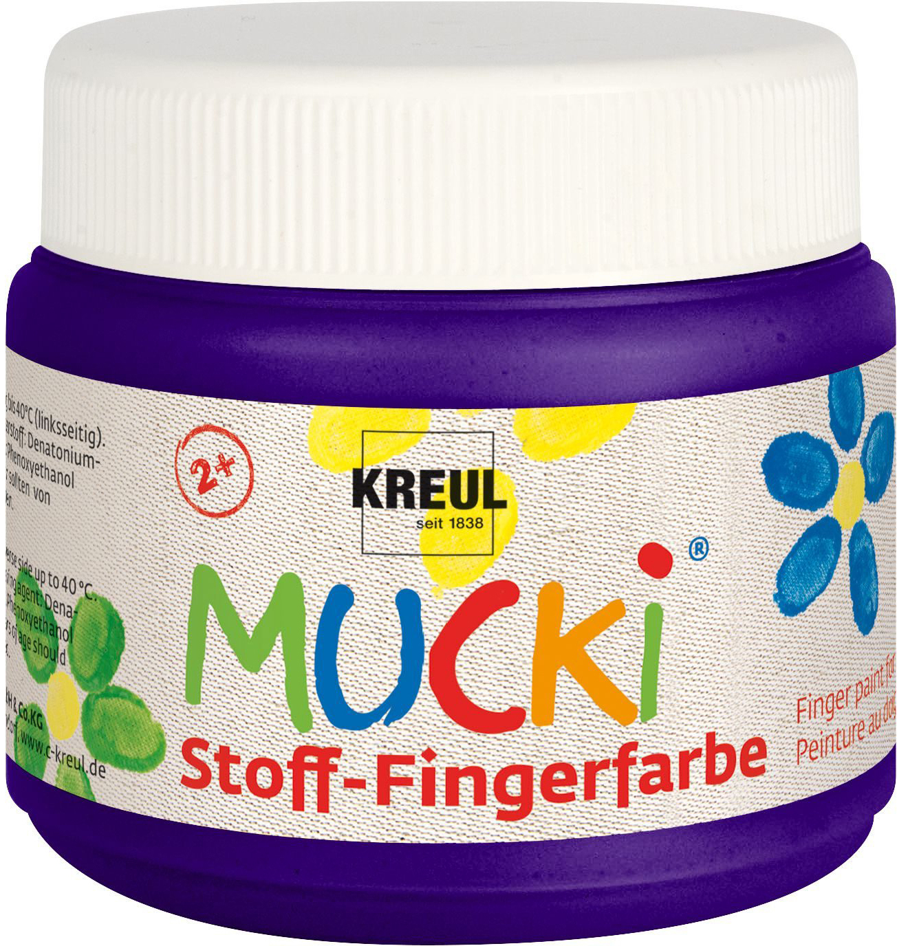 photo KREUL Peinture au doigt pour tissu KR-28110 violet
