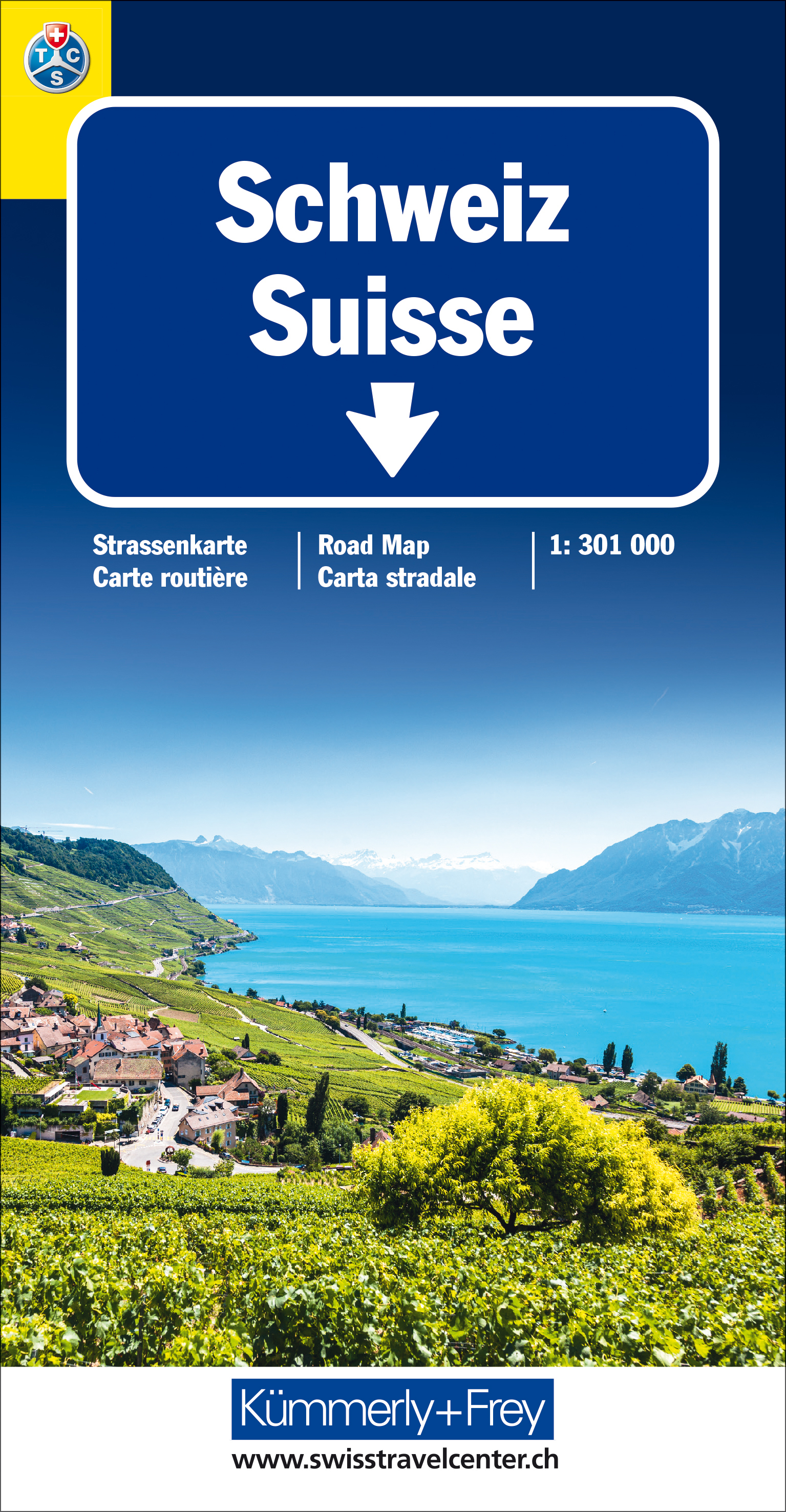 Strassenkarte Schweiz TCS,  1 : 301'000<br>