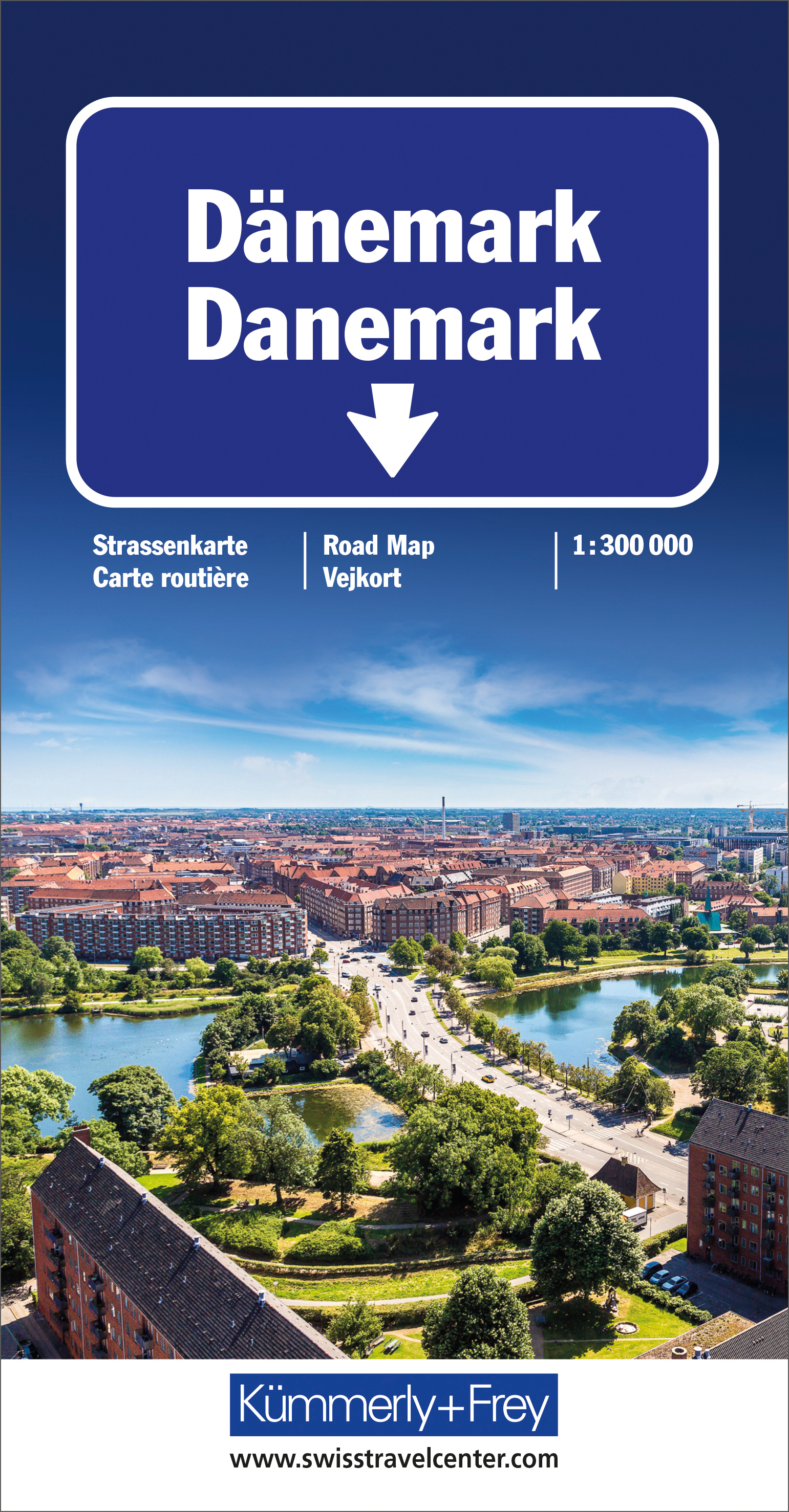 Strassenkarte Dänemark, Kümmerly & Frey, 1 : 300'000<br>
