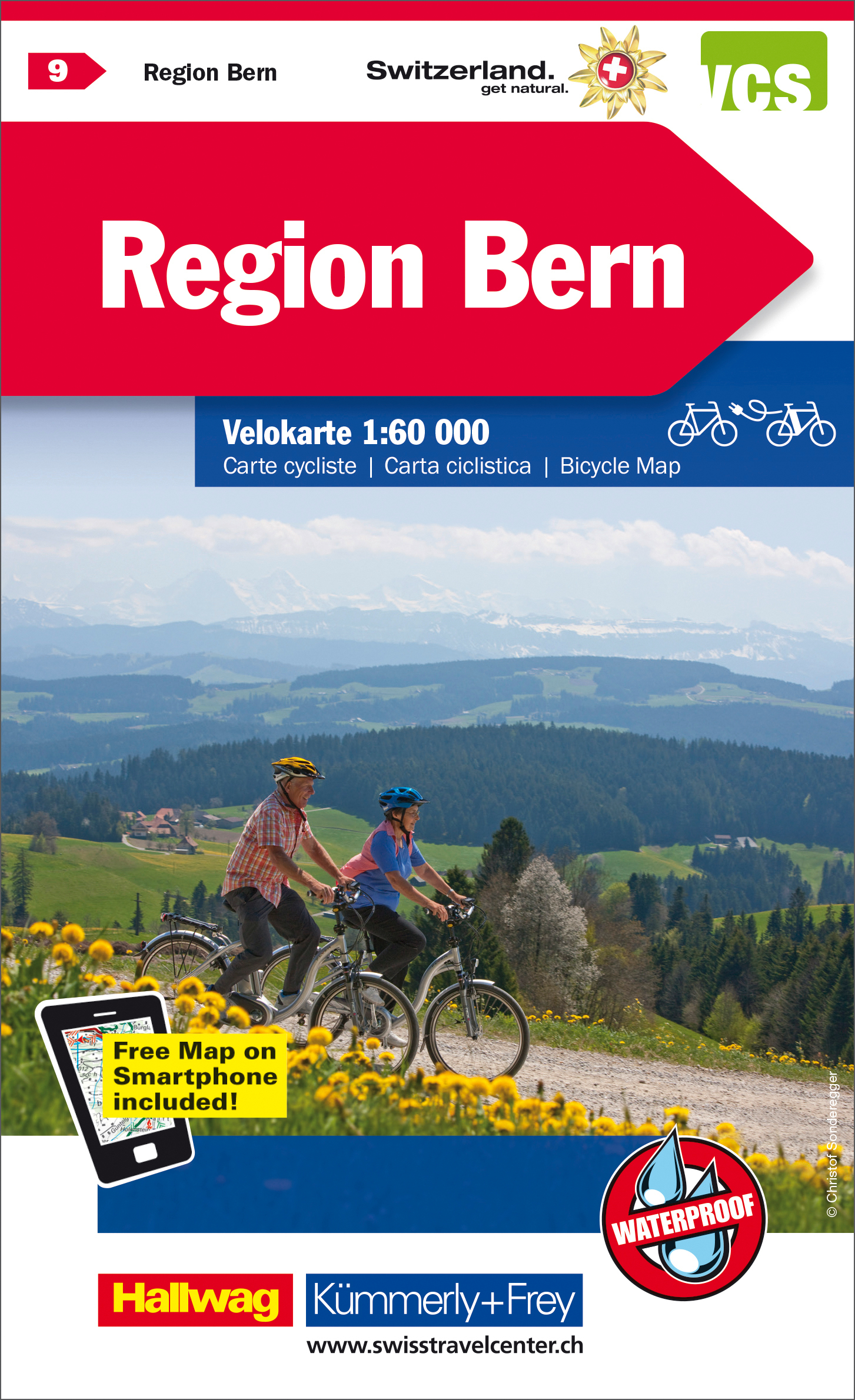 Velokarte Region Bern, 1 : 60'000<br>