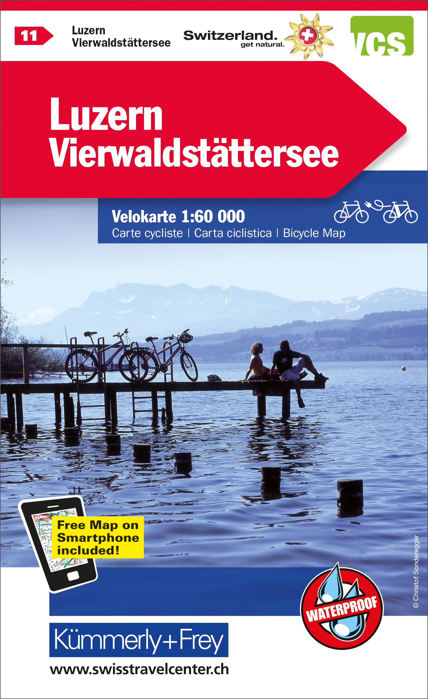 KÜMMERLY+FREY Carte vélo 1:60'000 259024119 Luzern-Vierwaldstättersee Luzern-Vierwaldstättersee