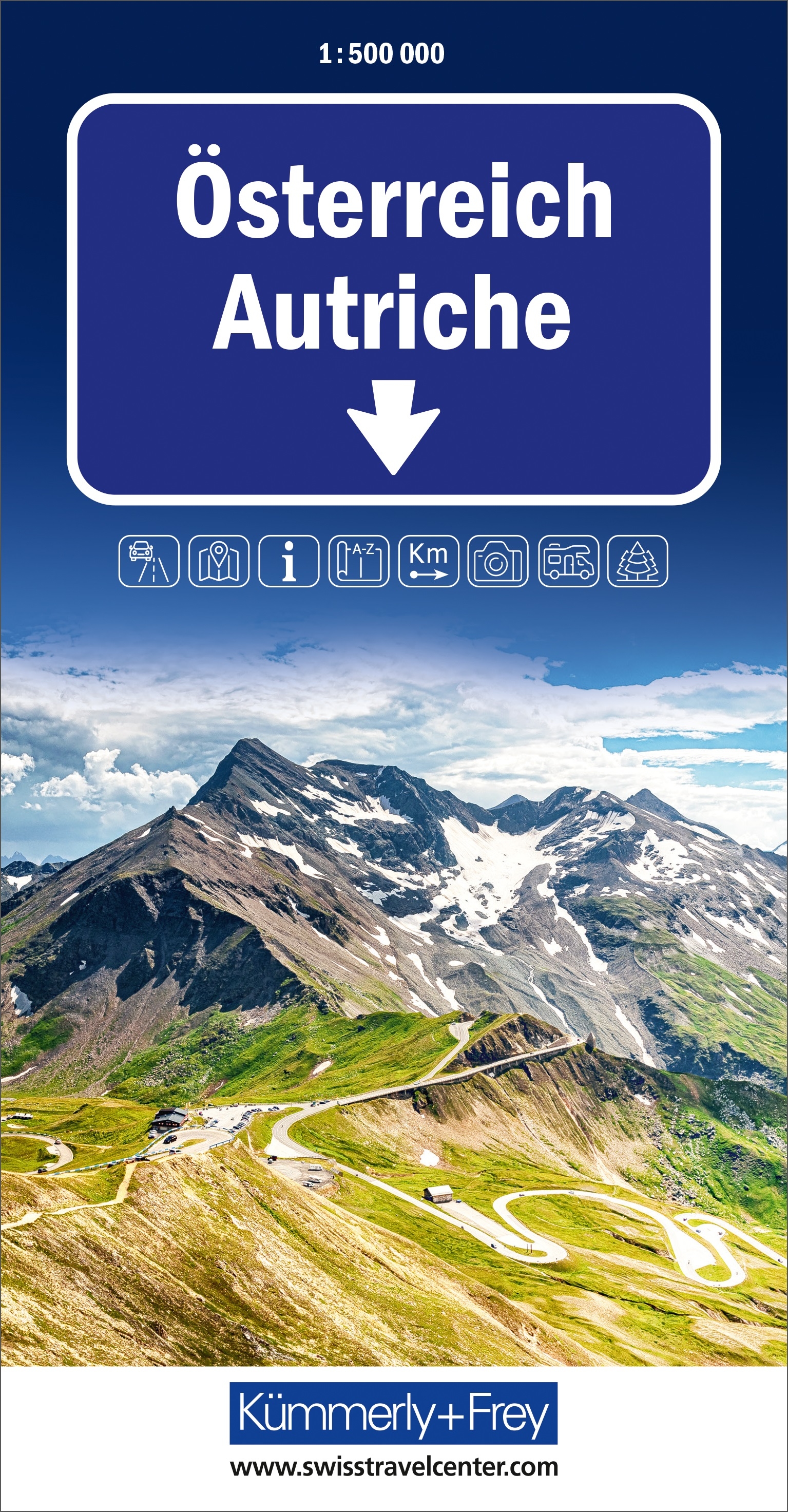 photo KÜMMERLY+FREY Carte routière 325901115 Österreich 1:500'000