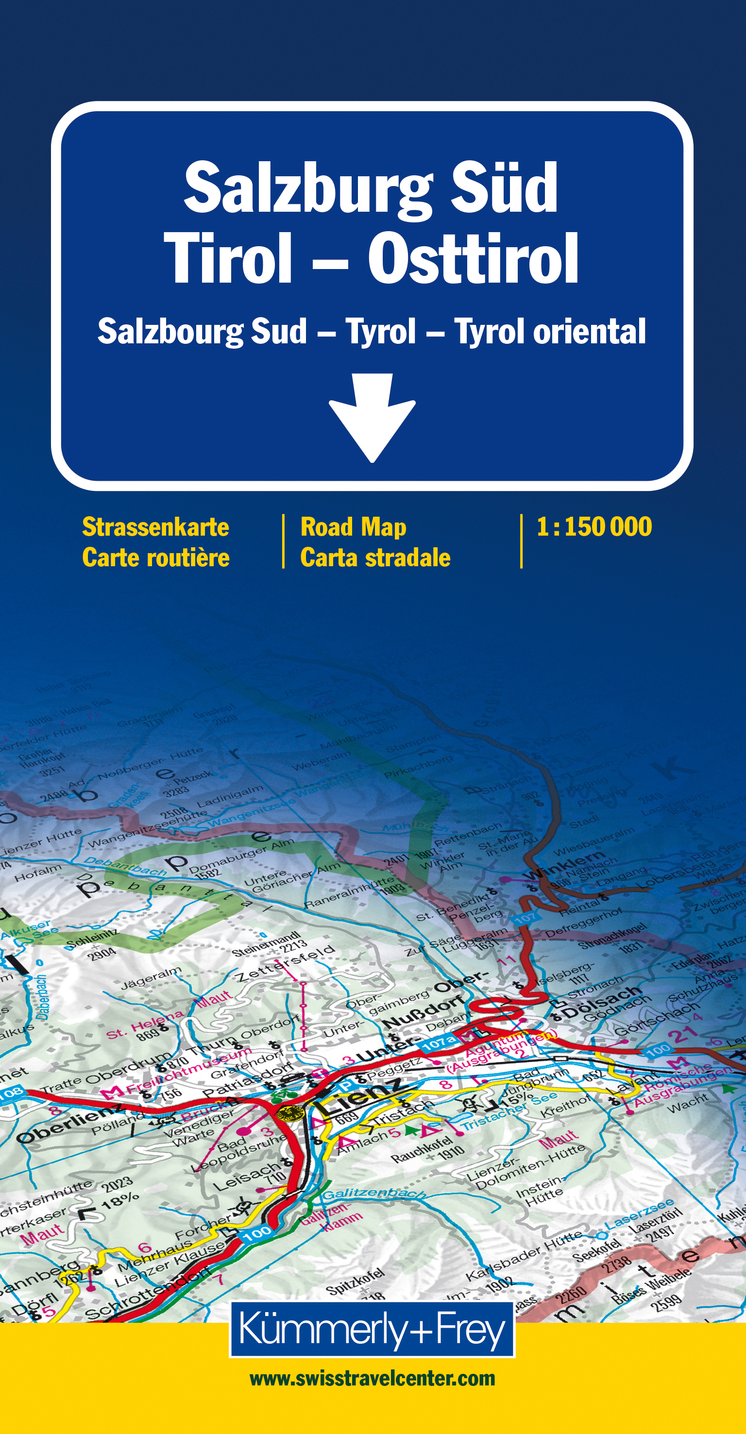 KÜMMERLY+FREY Carte routière 325901279 Salzburg Süd-Tirol-Osttirol